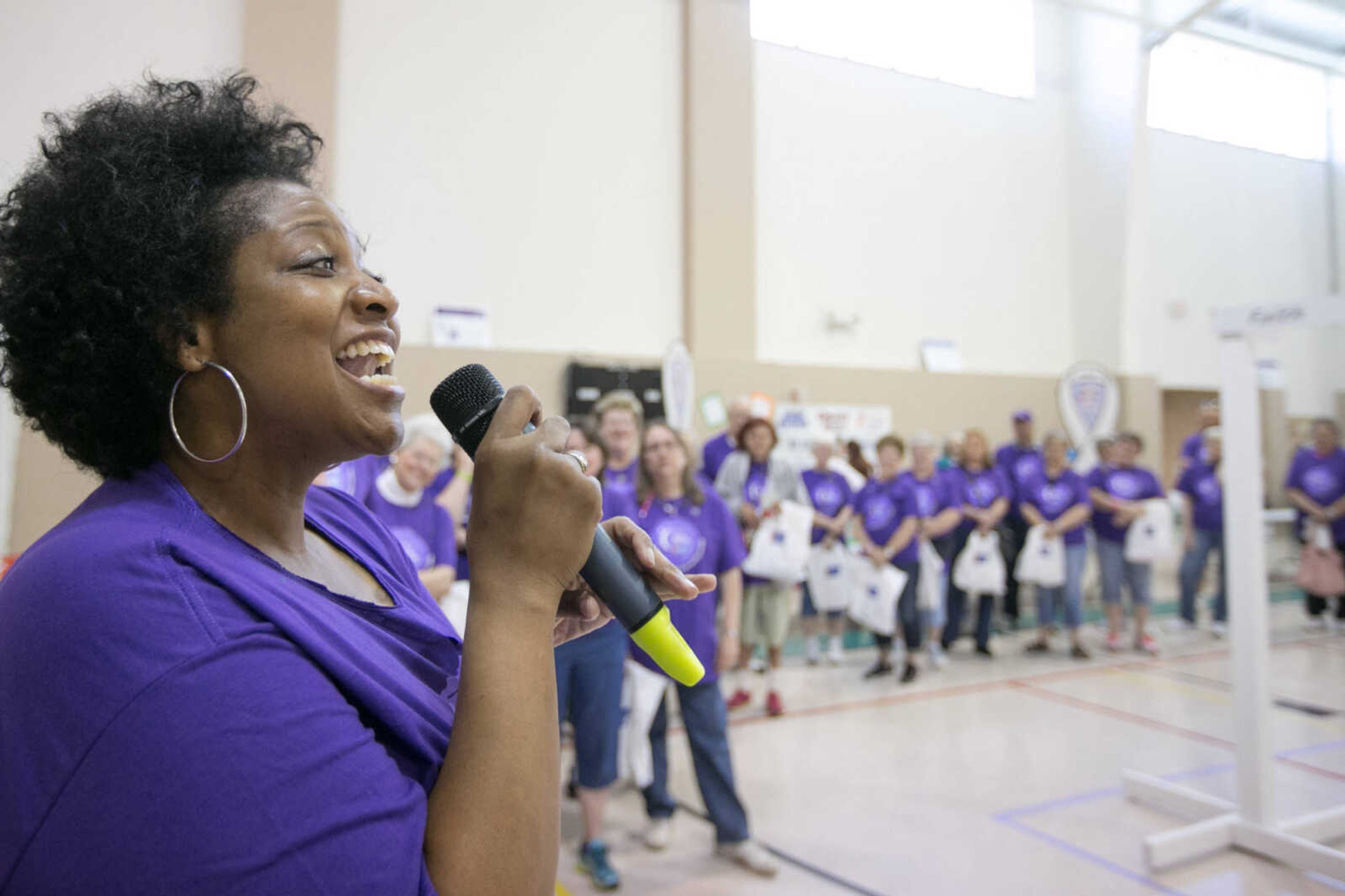 GLENN LANDBERG ~ glandberg@semissourian.com


Cancer survivors introduce themselves at the beginning of the cancer survivor's lap at the Relay for Life of Cape Girardeau County fundraiser in the Osage Centre, Saturday, May 7, 2016.