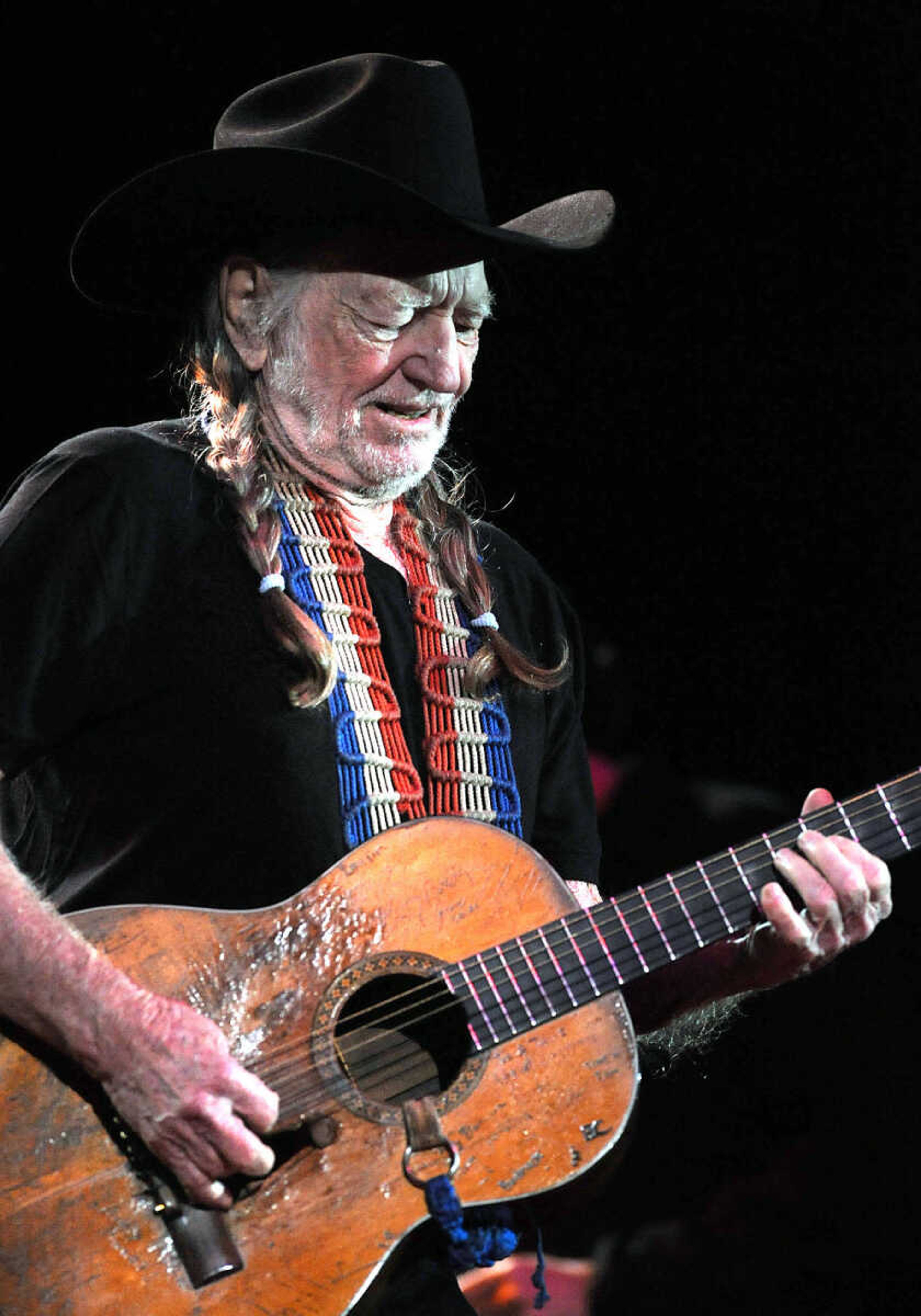 LAURA SIMON ~ lsimon@semissourian.com
Country music legend Willie Nelson performs Sunday night, April 8, 2012 at the Show Me Center in Cape Girardeau.