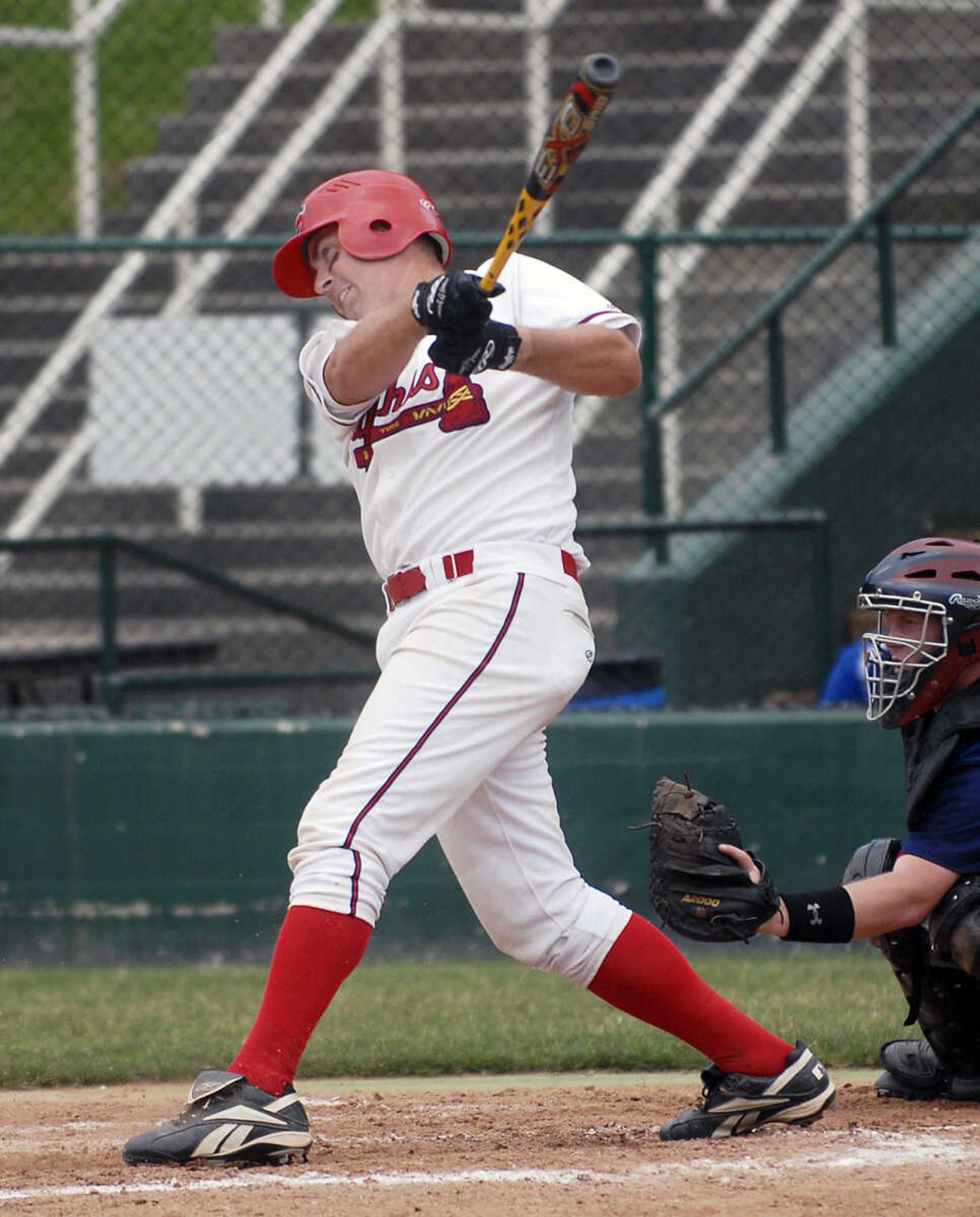 KIT DOYLE ~ kdoyle@semissourian.com
John Amschler bats Saturday, June 13, 2009, at Capaha Field.