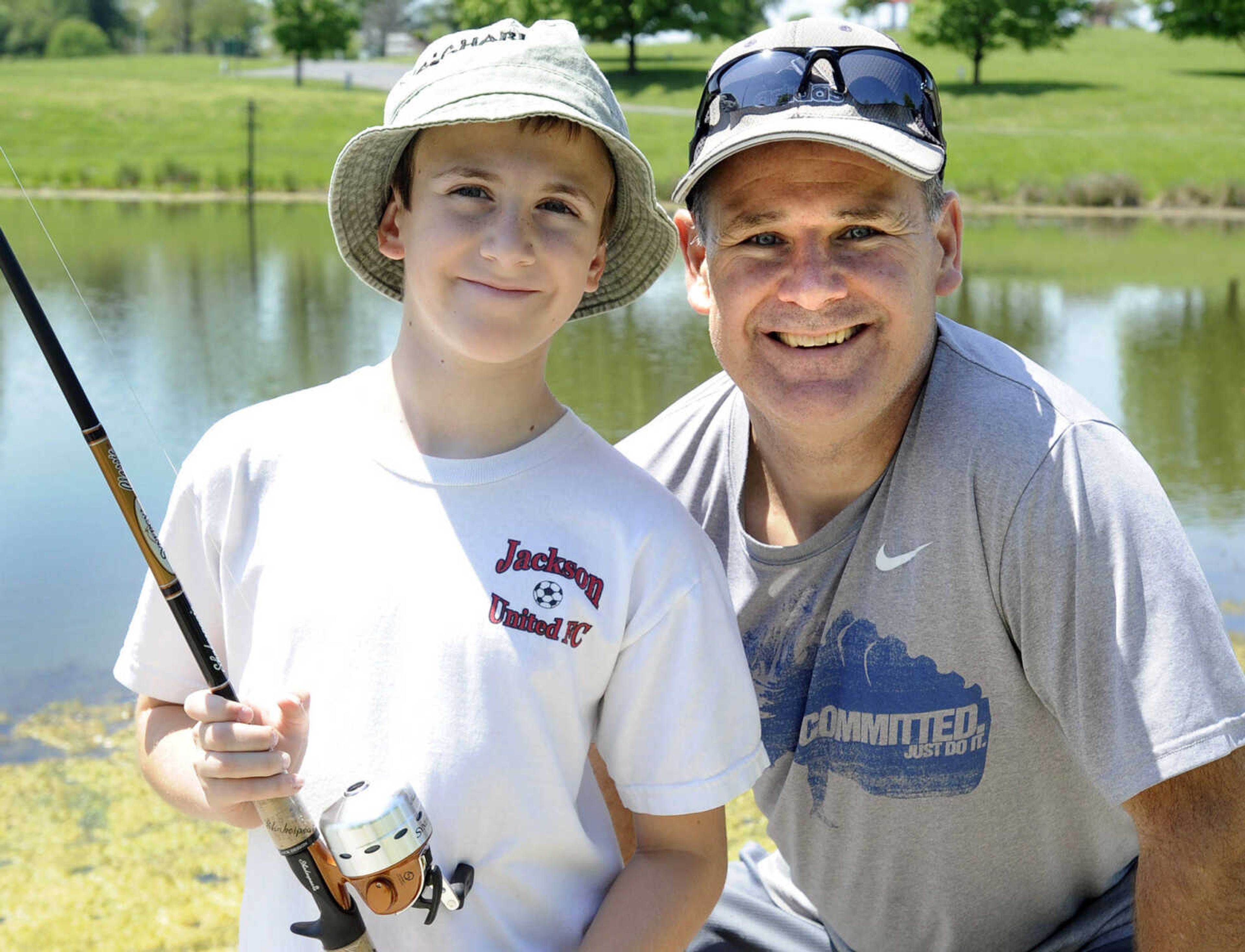 FRED LYNCH ~ flynch@semissourian.com
Jason O'Rear and his father, Jim O'Rear, pose for a photo Saturday, May 2, 2015 at the Cape Girardeau County Conservation Nature Center.