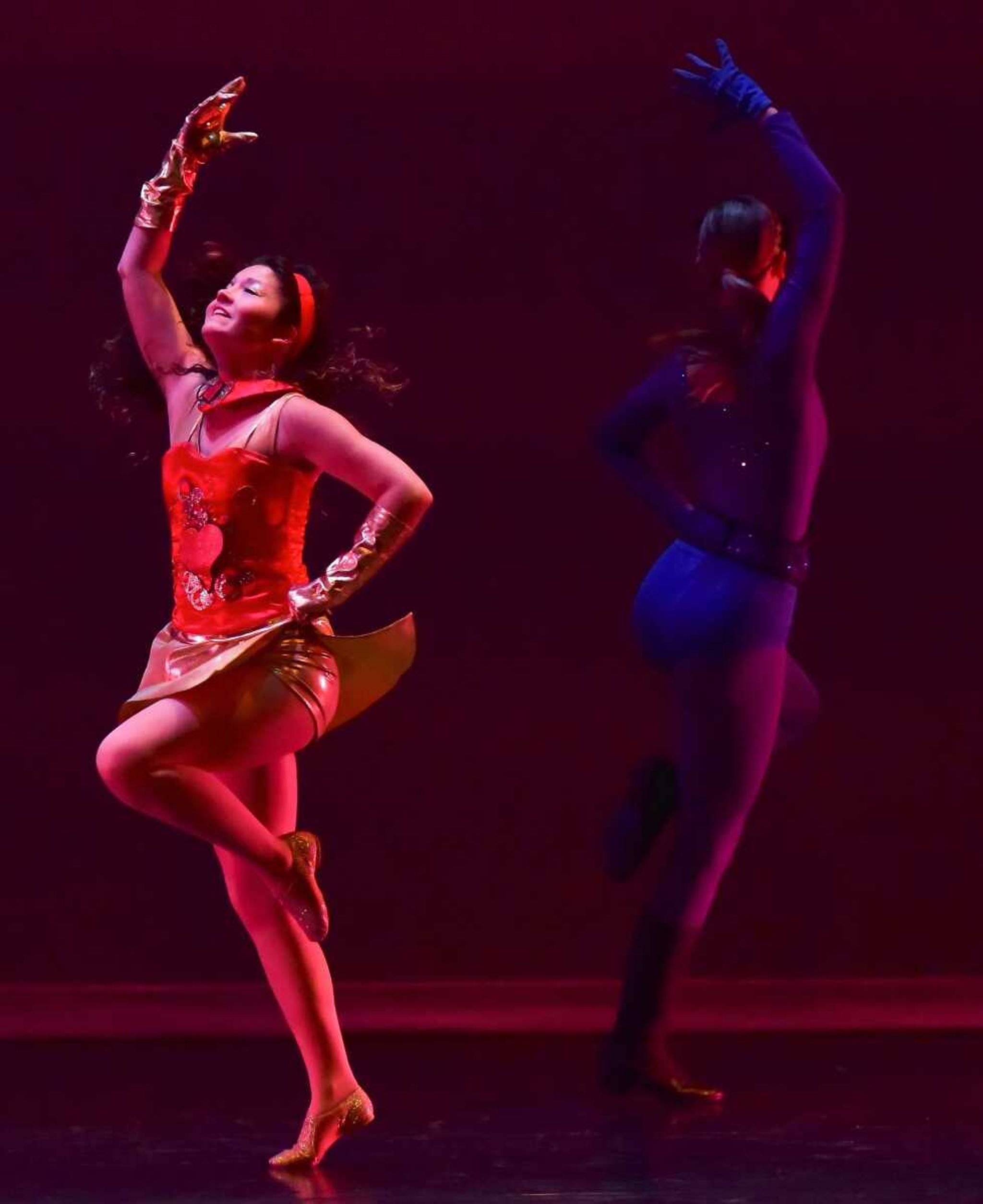 Dancers perform "The Spectacular Six" during Act I of the Fall for Dance performance Saturday at the River Campus at Southeast Missouri State University in Cape Girardeau.