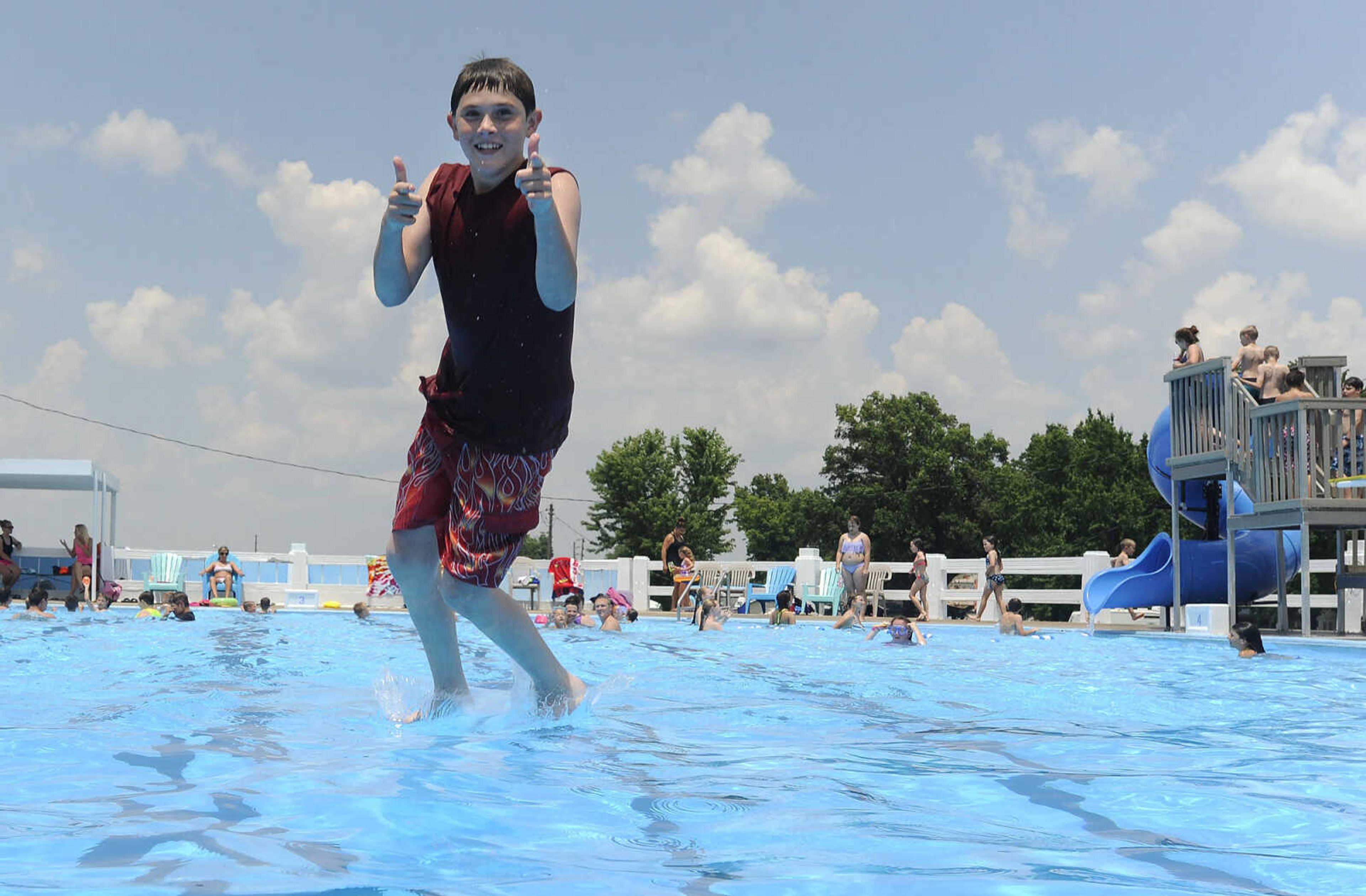 Fun at the Harmon Field Swimming Pool on Sunday, June 12, 2016 in Chaffee, Missouri.