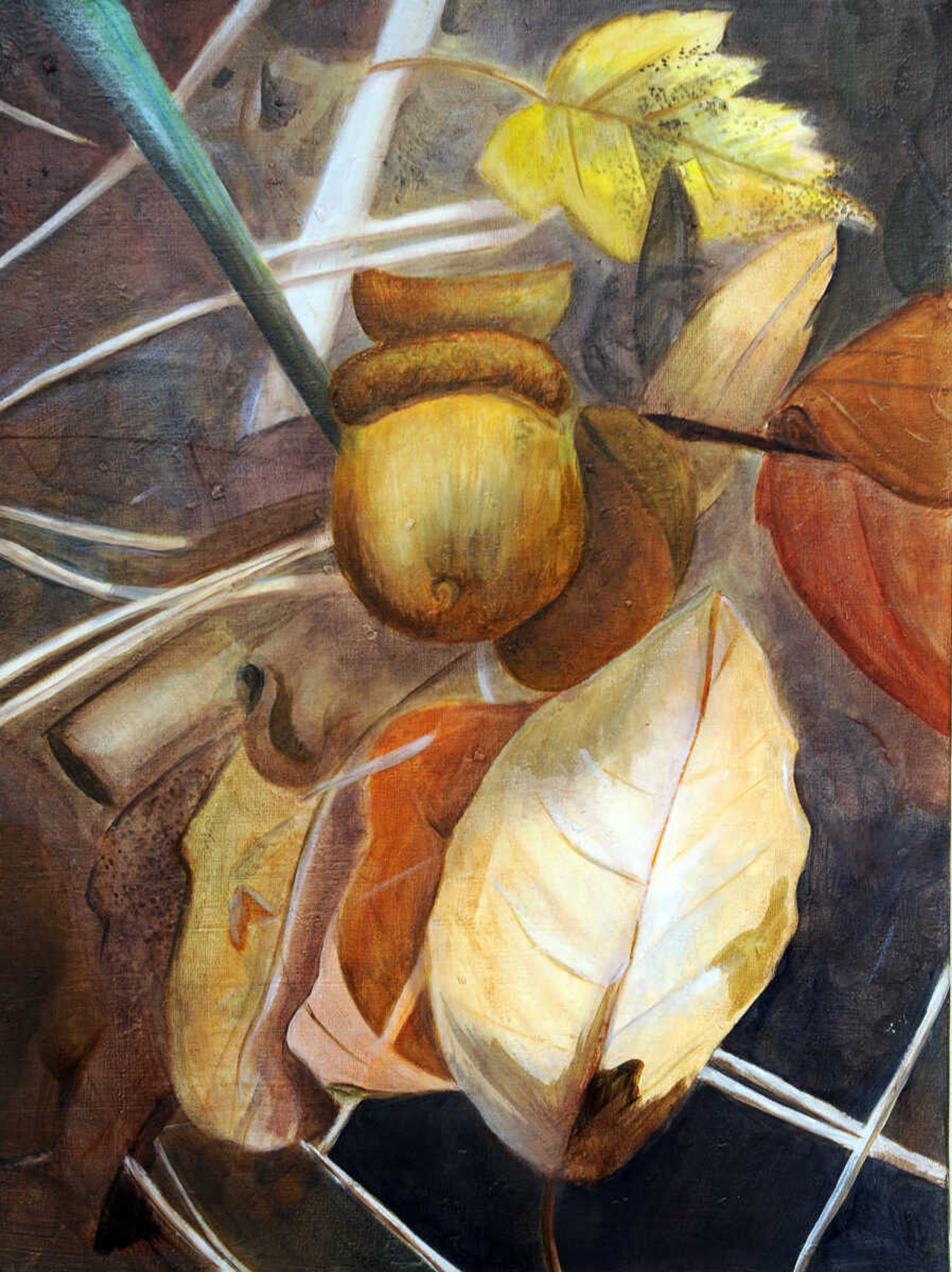 Theresa McClure, painting, "Autumn Acorn," Perryville