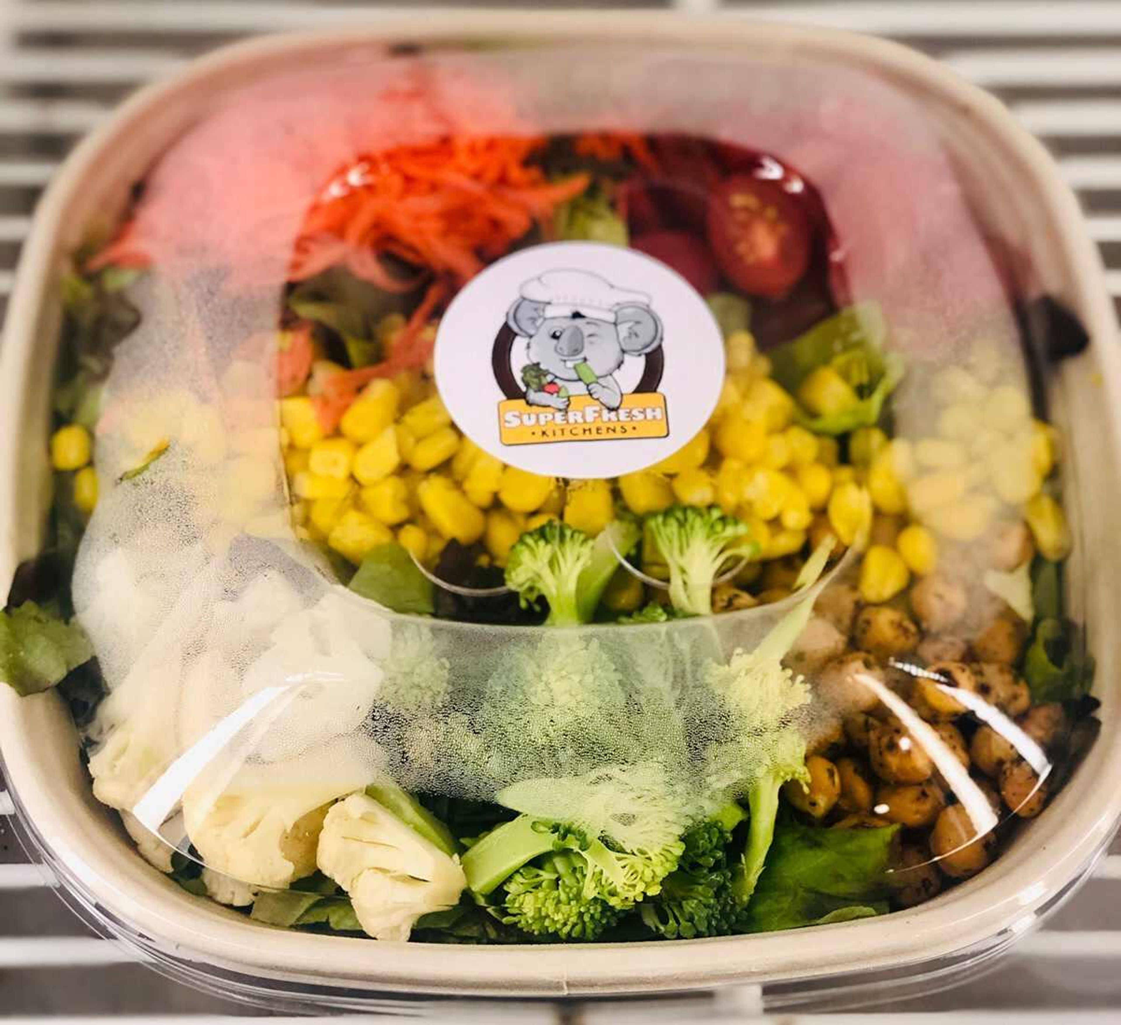 A fresh packed Cobb Salad.