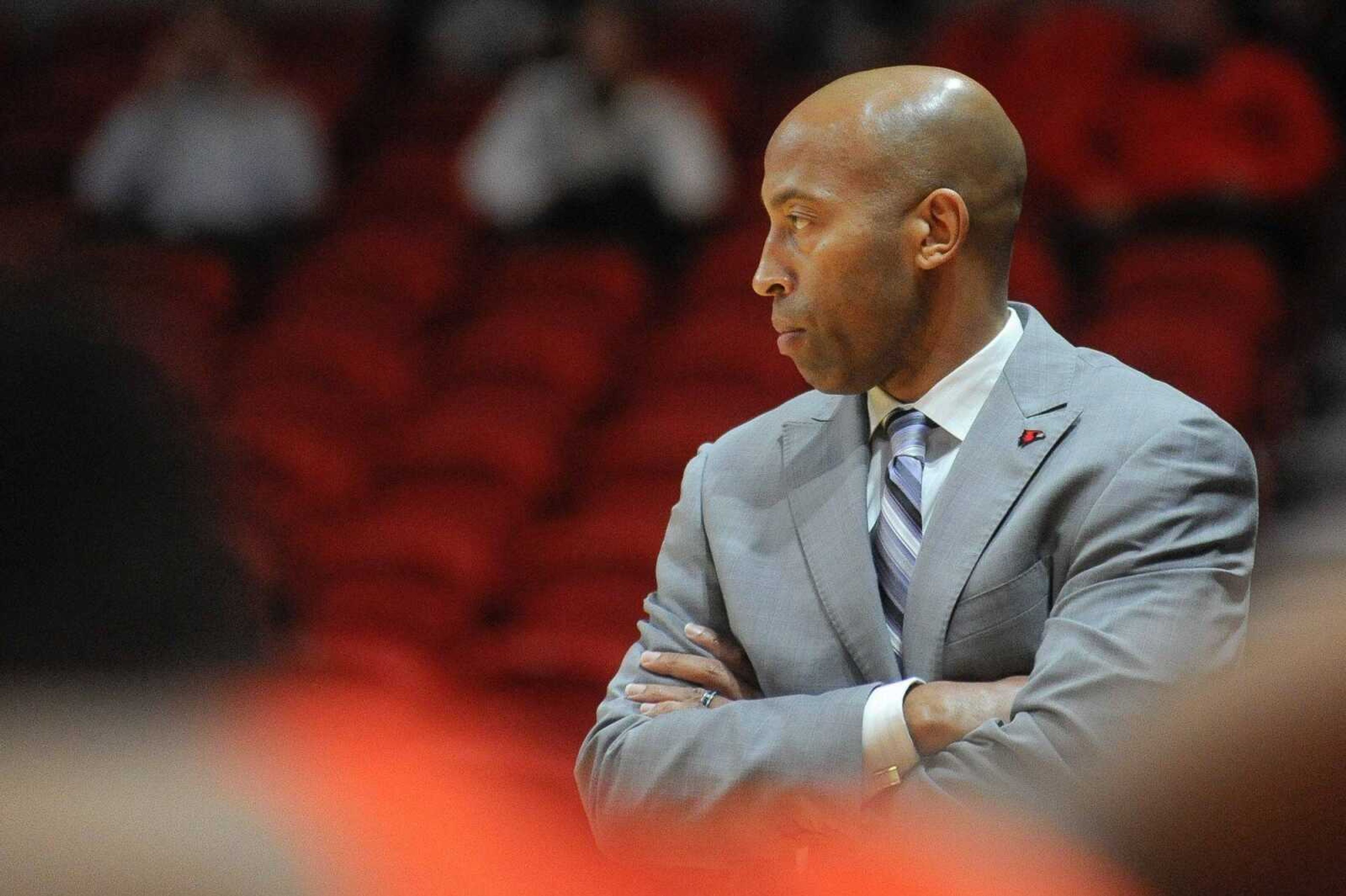 Southeast Missouri State coach Rick Ray watches the second half against Bowling Green Tuesday, Dec. 8, 2015 at the Show Me Center.