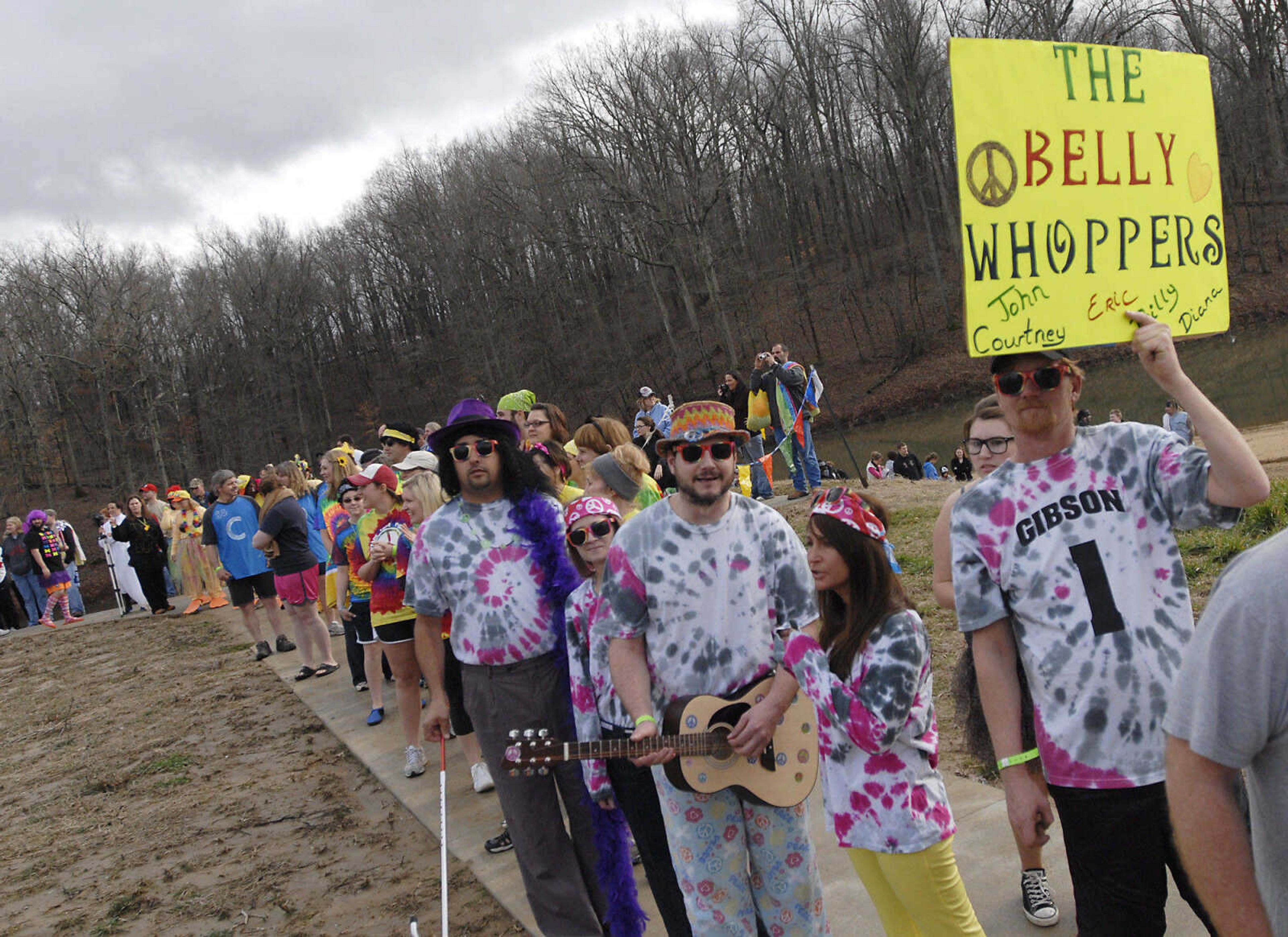 KRISTIN EBERTS ~ keberts@semissourian.com

Teams show off their costumes in a parade during the 2012 Polar Plunge at the Trail of Tears State Park's Lake Boutin on Saturday, Feb. 4, 2012.