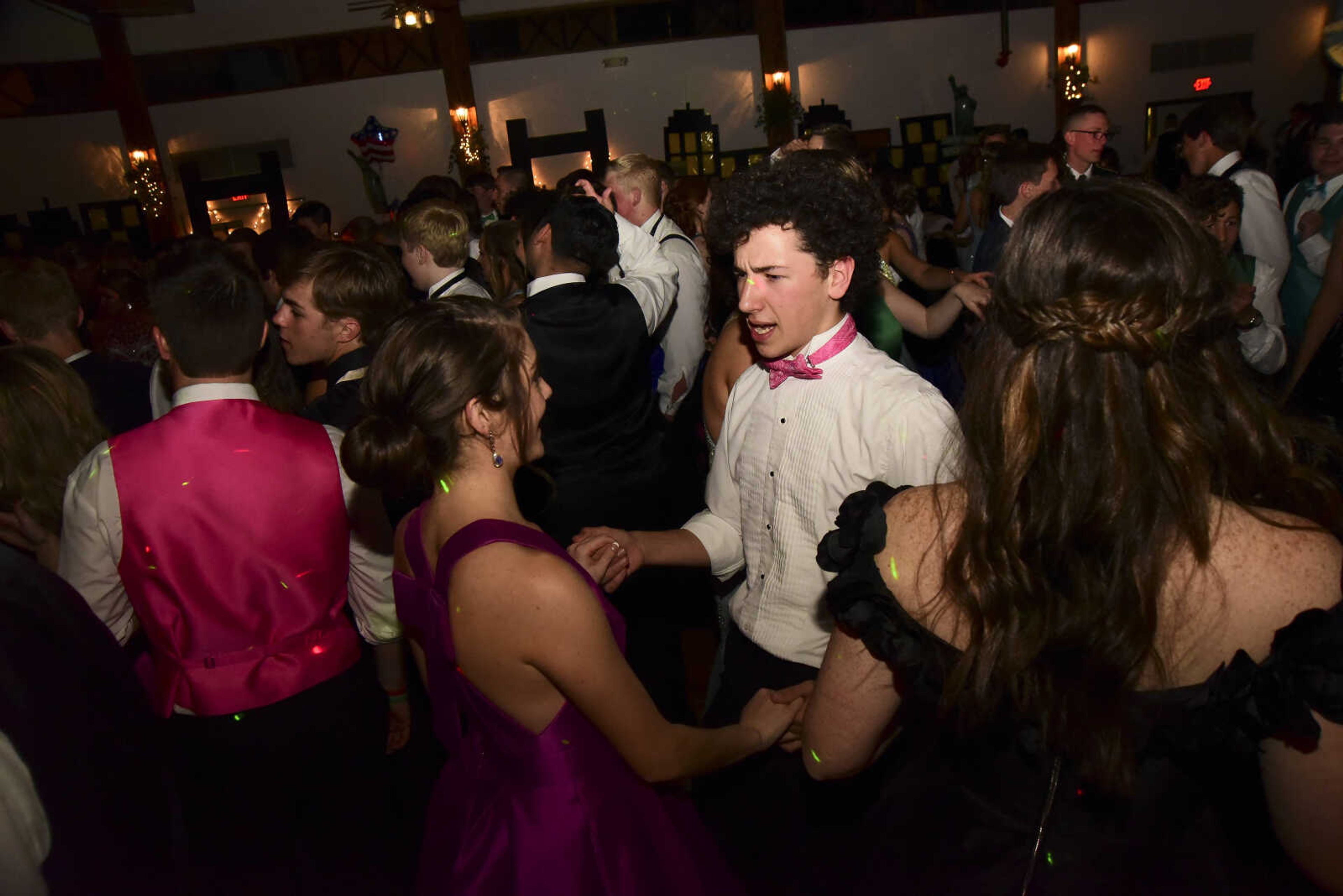 Students enjoy themselves during the Notre Dame prom Friday, May 5, 2017 at the Bavarian Halle in Jackson.