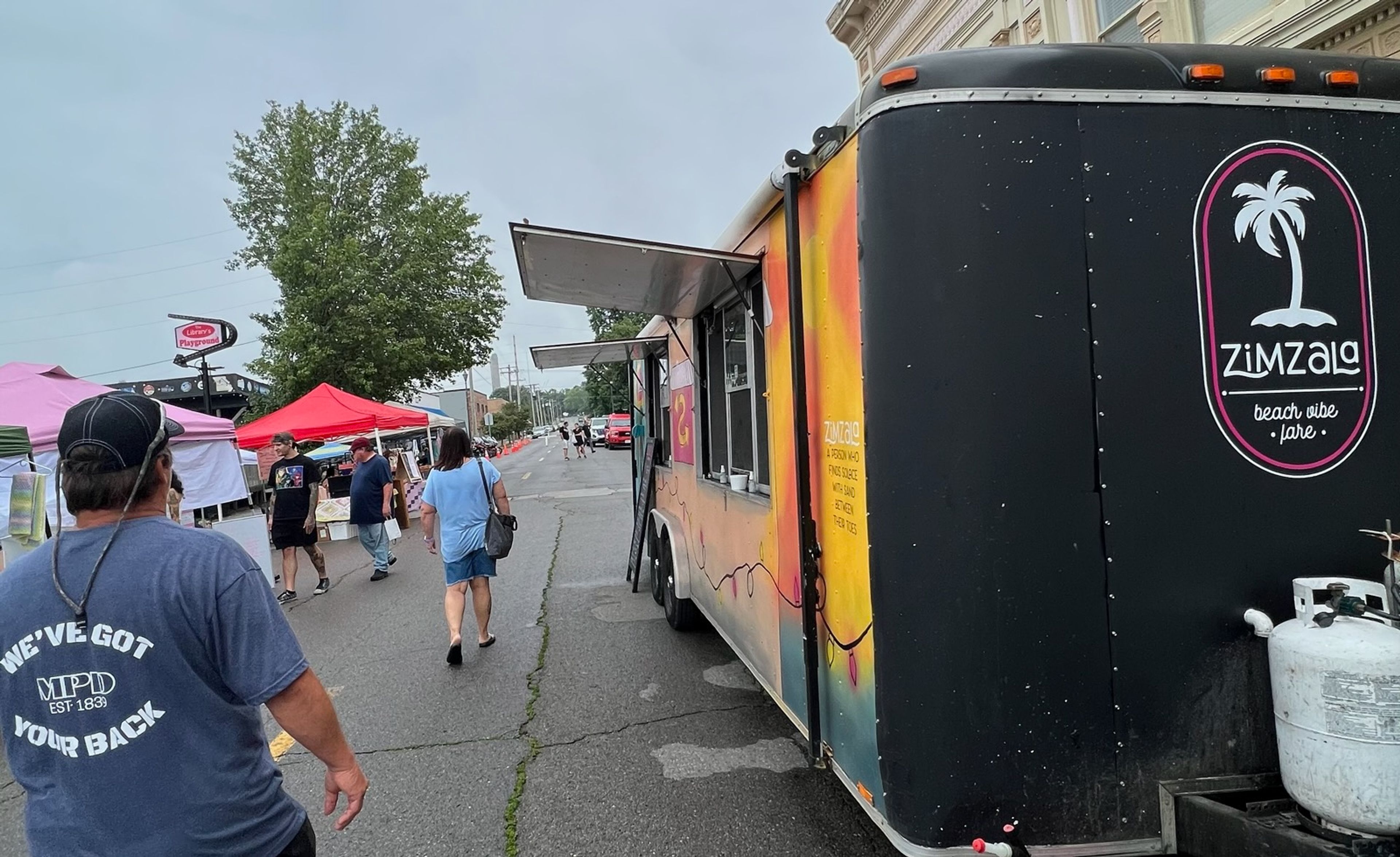 Zimzala food truck parked at the Cape Riverfront Market last Saturday.