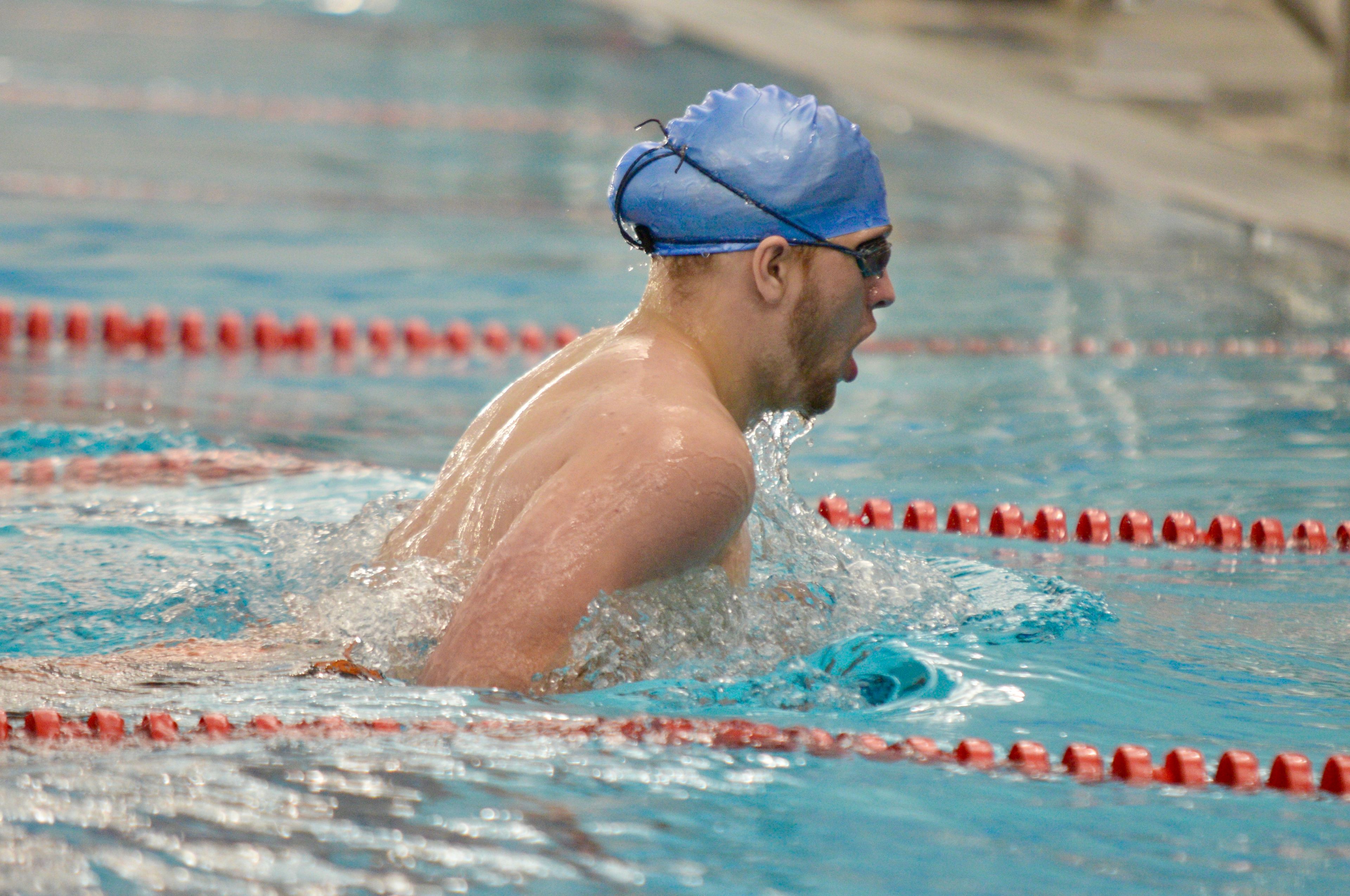 Cape Central’s Will Lawrence swims against Notre Dame on Tuesday, Oct. 29, at the Cape Aquatic Center.