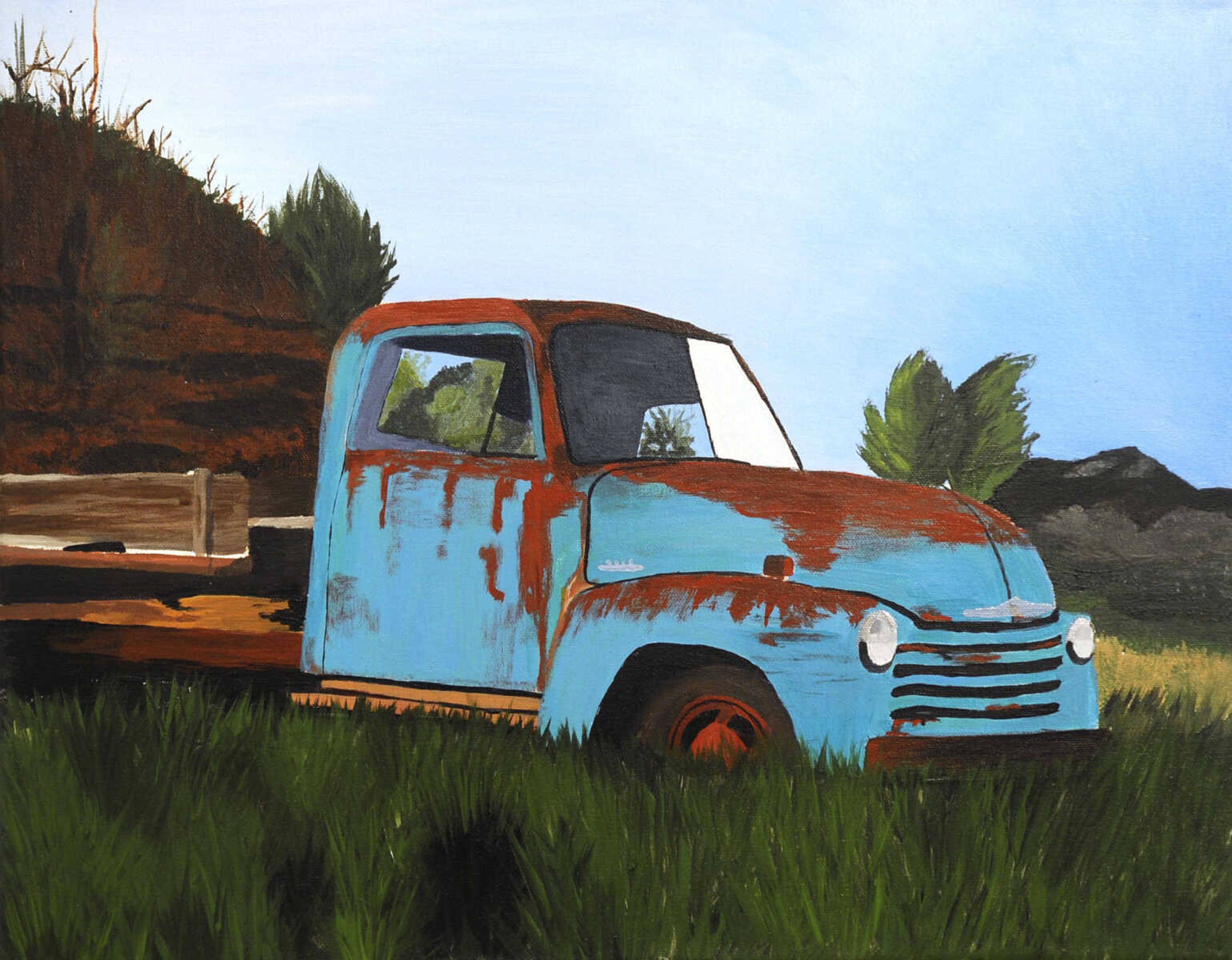 Courtney Graff, painting, "Truck," Scott City.