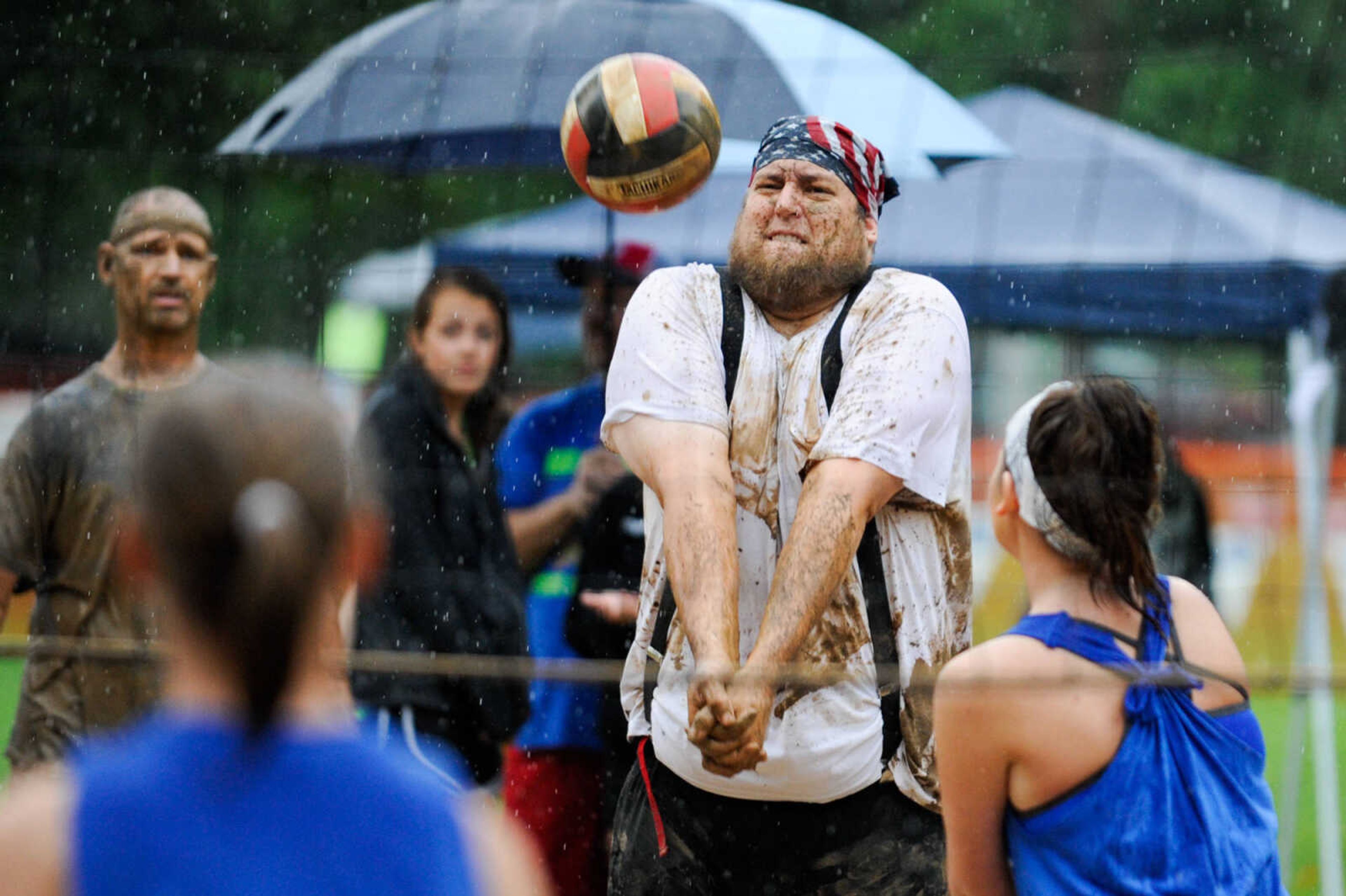 GLENN LANDBERG ~ glandberg@semissourian.com

Teams compete in the mud volleyball tournament during the Fourth of July celebration Monday, July 4, 2016 at Jackson City Park.