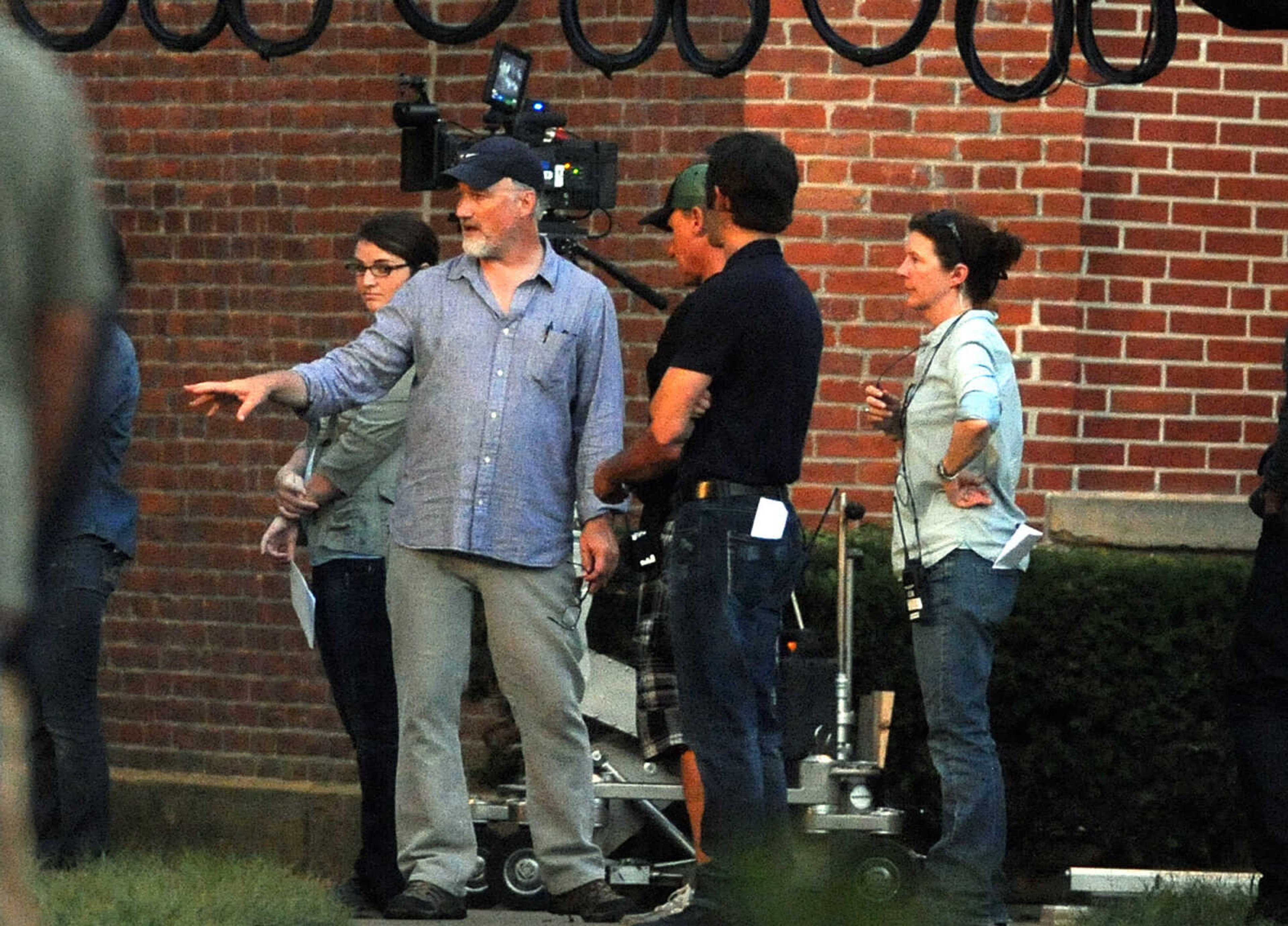 LAURA SIMON ~ lsimon@semissourian.com

Director David Fincher sets the scene at the Common Pleas Courthouse during setup for a scene for 20th Century Fox's feature film "Gone Girl", Thursday, Oct. 3, 2013, in Cape Girardeau.