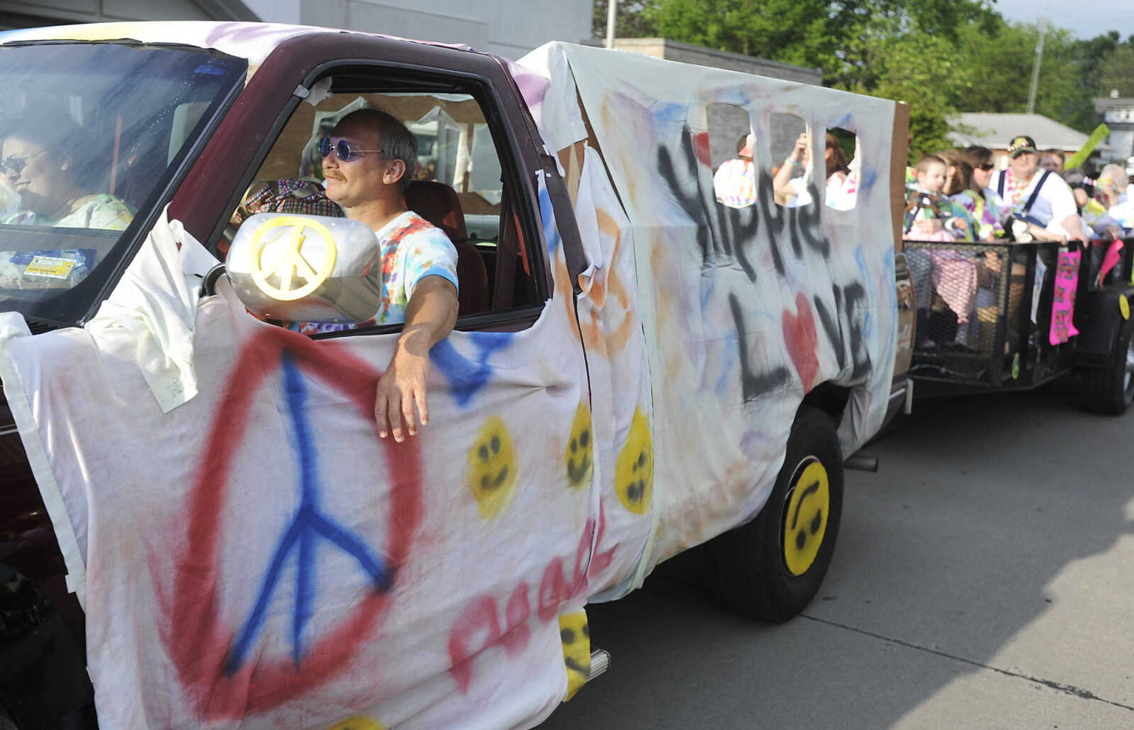 The Perryville Mayfest Parade Friday, May 10, in Perryville, Mo. This year's Mayfest theme is Peace, Love, Perryville Mayfest.