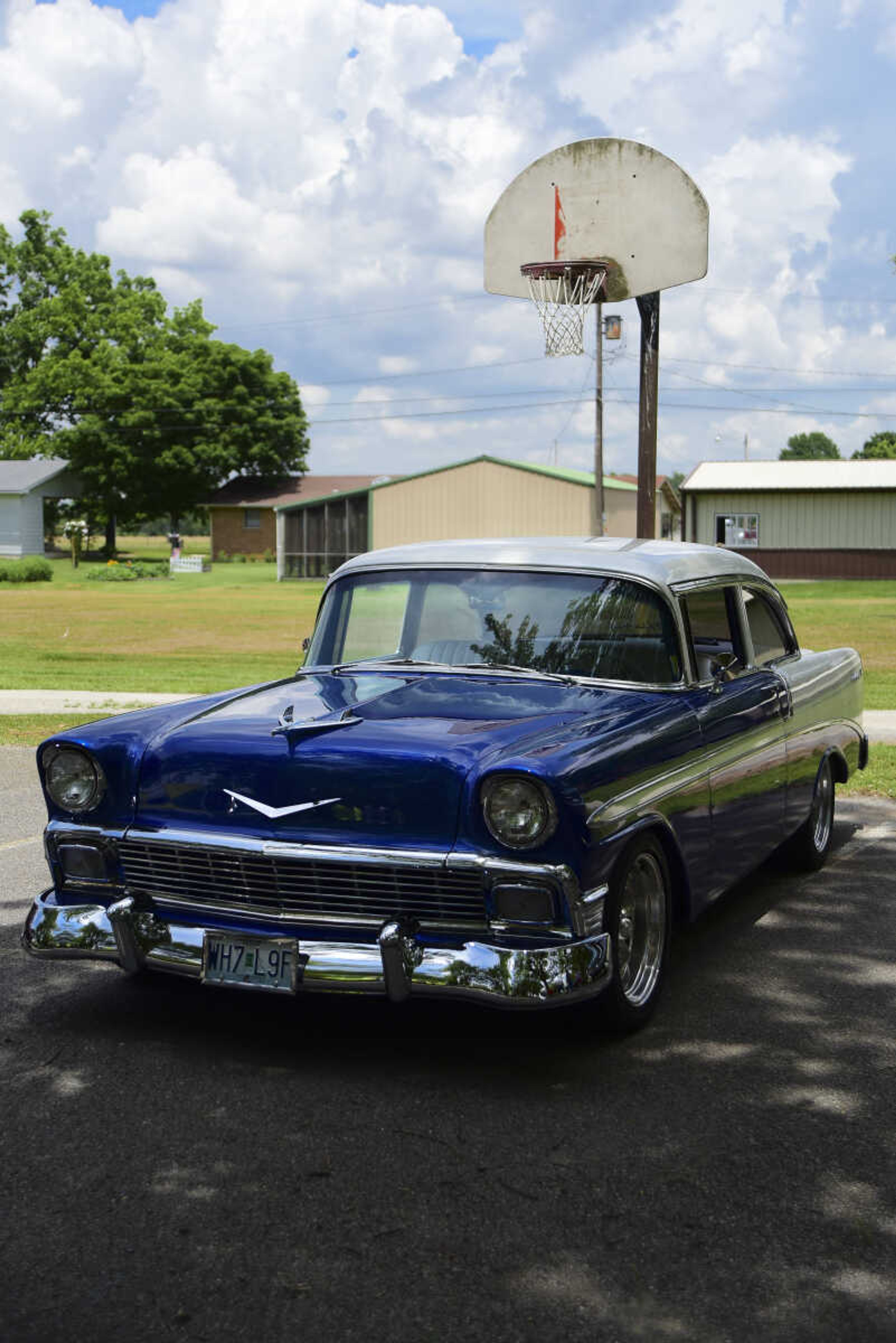 A Chevrolet Bel Air during the 22nd annual Oran Car Show at George Tilles Jr. Memorial Park Saturday, June 3, 2017 in Oran.