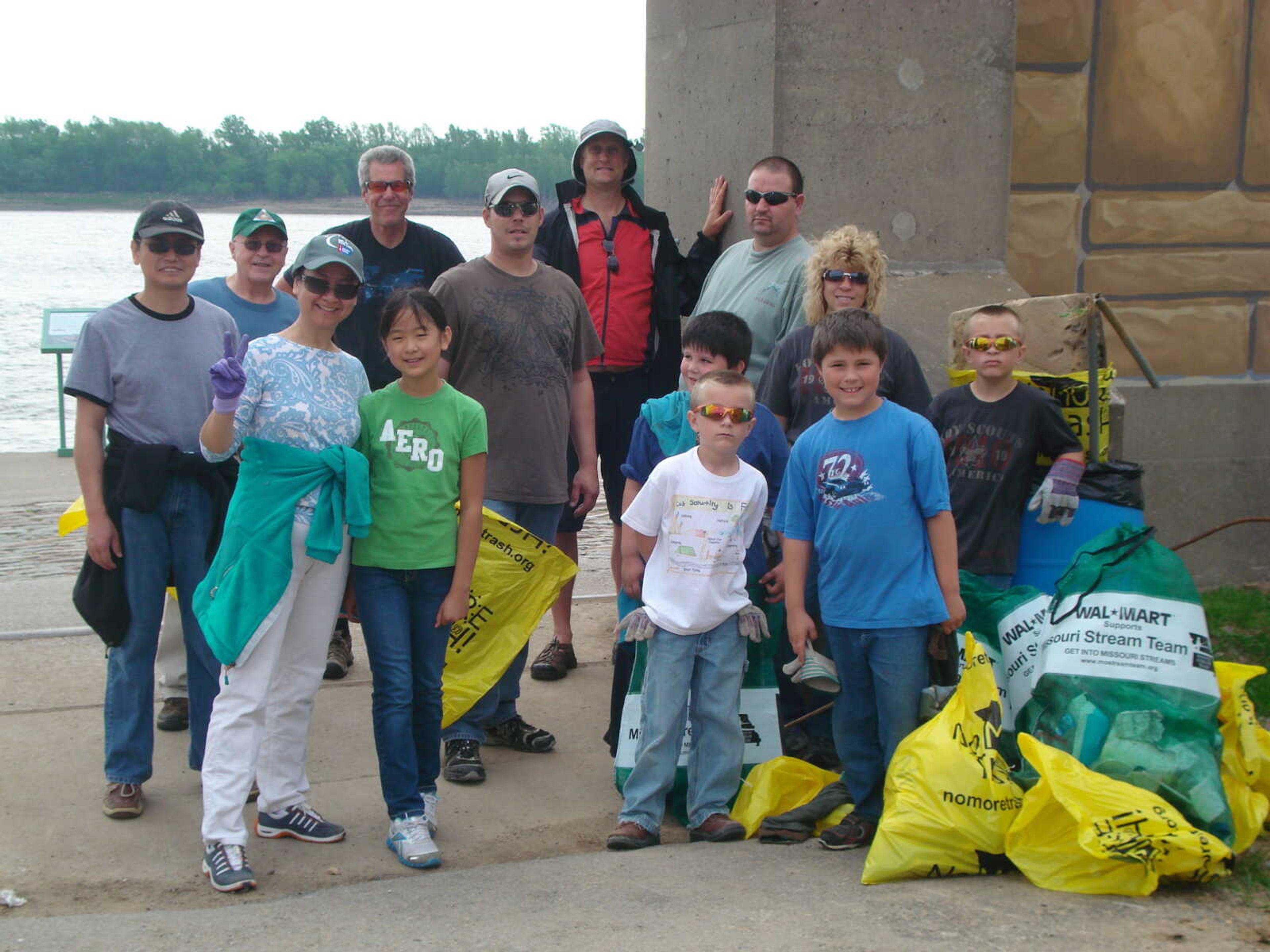 These community members "bashed trash" in 2012. This year's opportunity is this Saturday, May 4. (Missouri Department of Conservation photo)