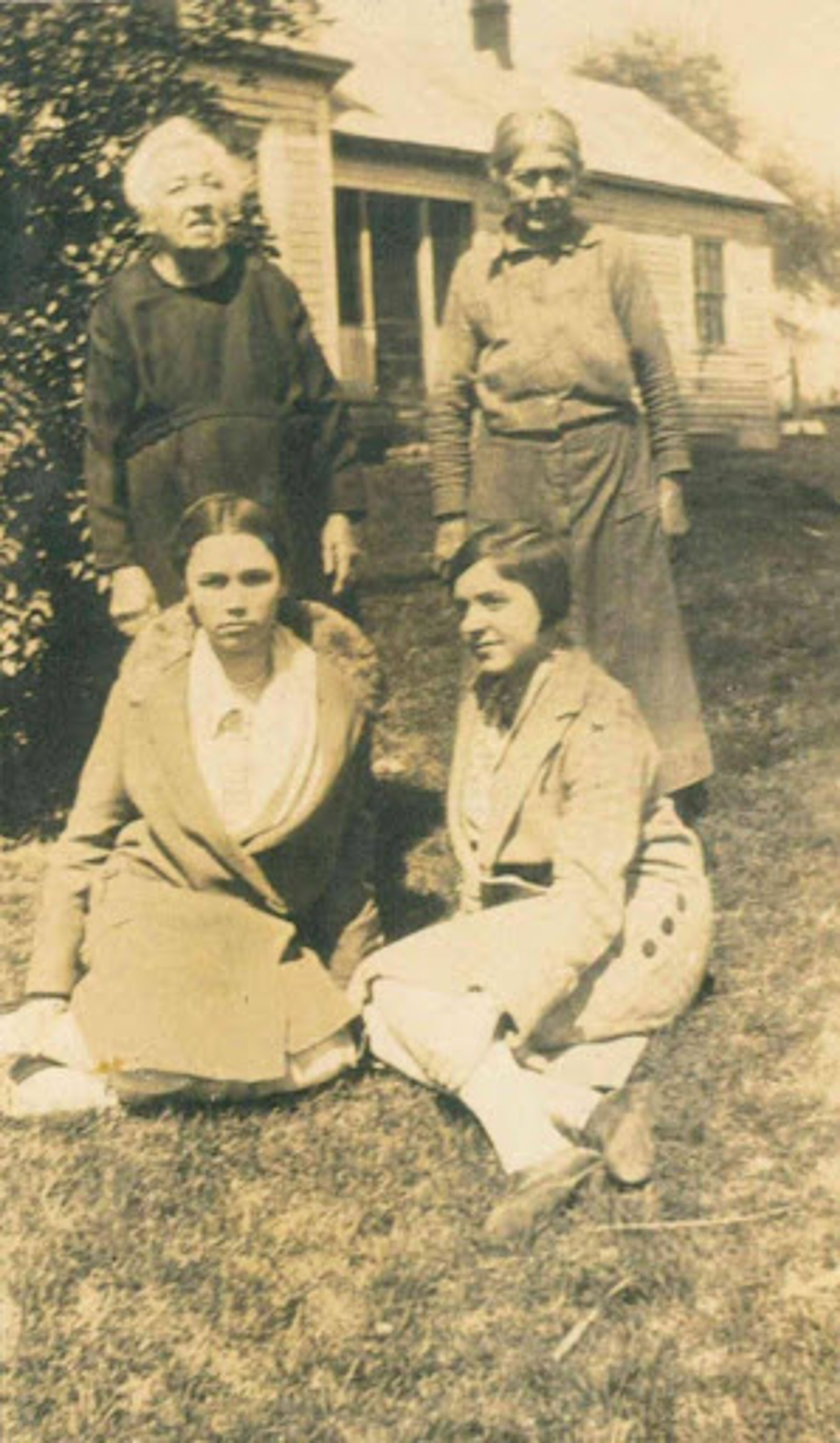 Alamarinda "Minnie" Steele, upper left, was the first student to enroll at Oak Ridge High School in 1874.