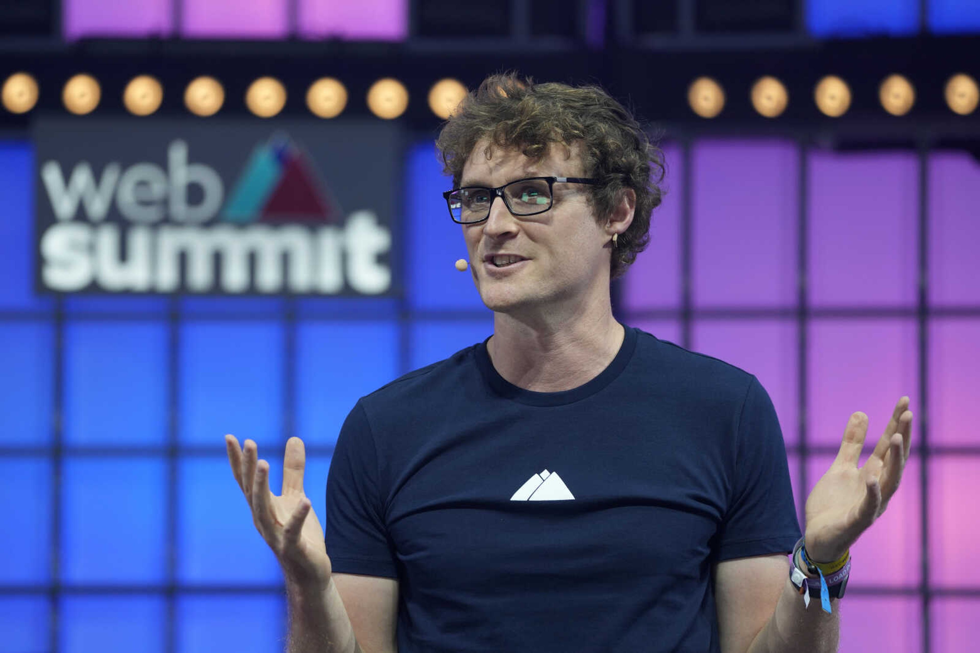 Paddy Cosgrave, CEO and founder of Web Summit, speaks at the Web Summit technology conference Nov. 1, 2021, in Lisbon. The fallout from the Israel-Hamas war has spilled into workplaces everywhere, as top leaders of prominent companies weigh in with their views and workers complain of their own voices not being heard. Backlash has been swift, including to a tweet from Cosgrave suggesting Israel was committing war crimes.