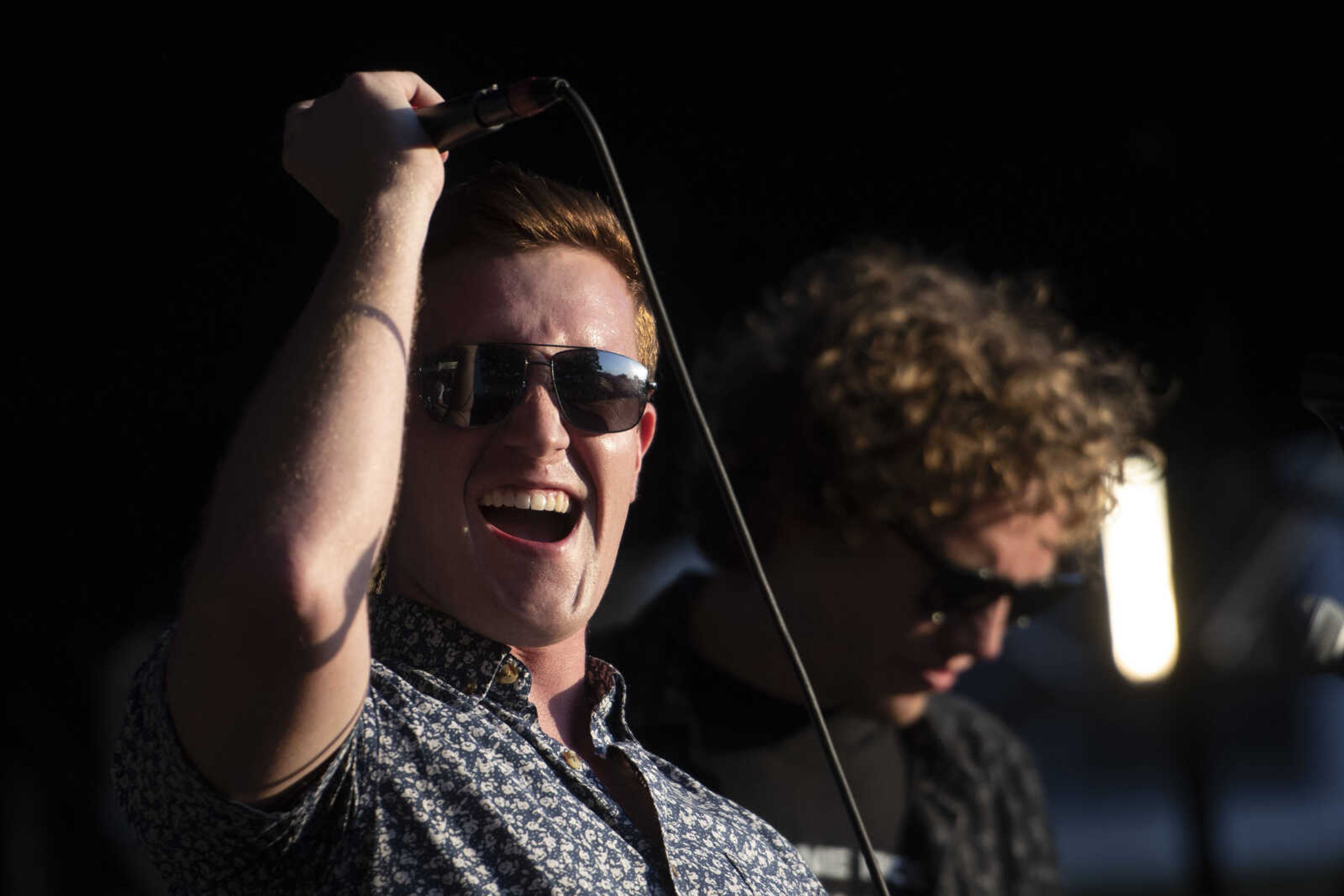 Nathan Higgins, with the band Retro City, performs during Shipyard Music and Culture Festival on Friday, Sept. 27, 2019, in Cape Girardeau.