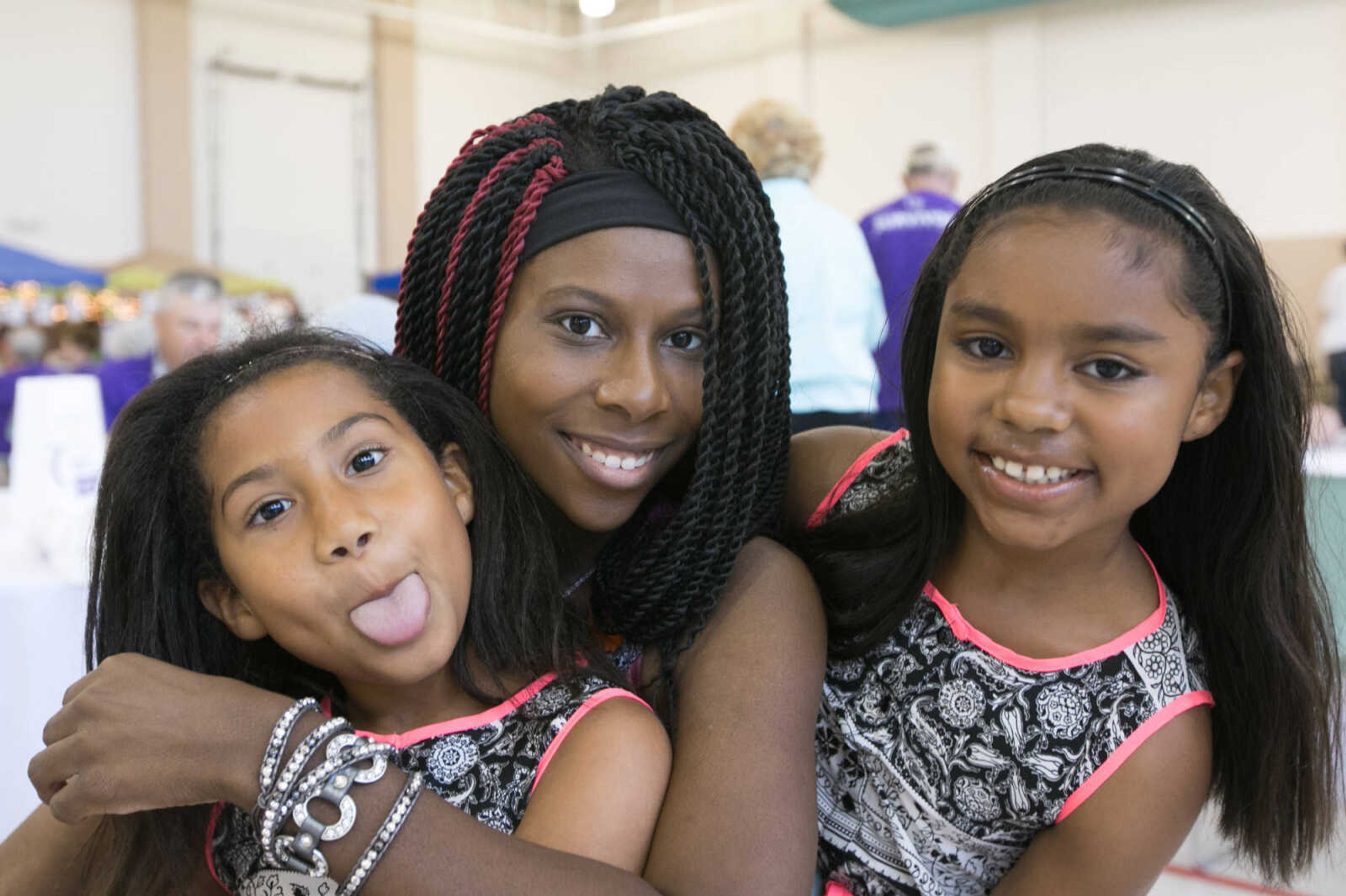 GLENN LANDBERG ~ glandberg@semissourian.com


Janessa, Marlette and Tempest Southall pose for a photo at the Relay for Life of Cape Girardeau County fundraiser in the Osage Centre, Saturday, May 7, 2016.