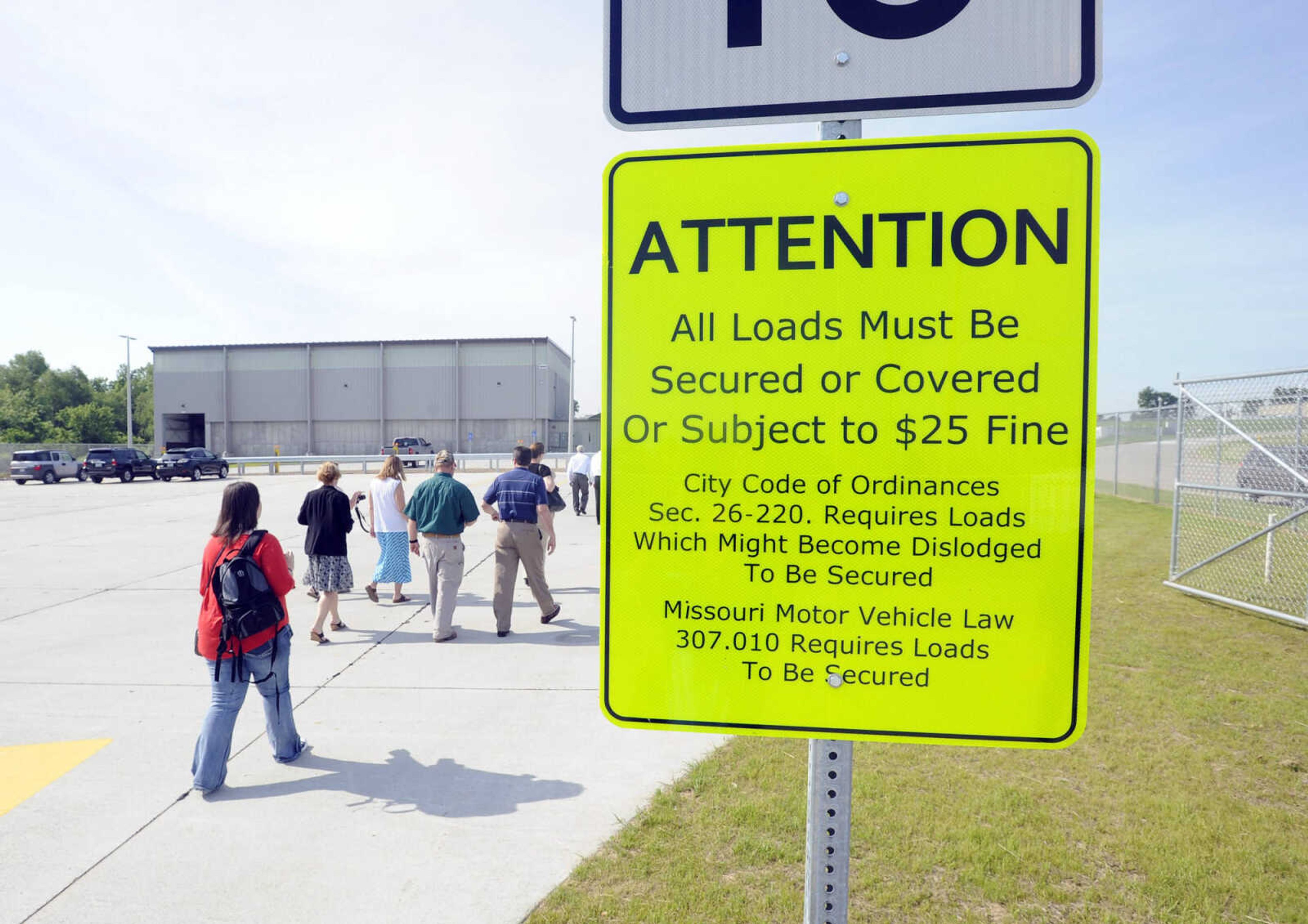 The tour begins at the new solid-waste transfer station Monday, May 23, 2016 in Cape Girardeau.