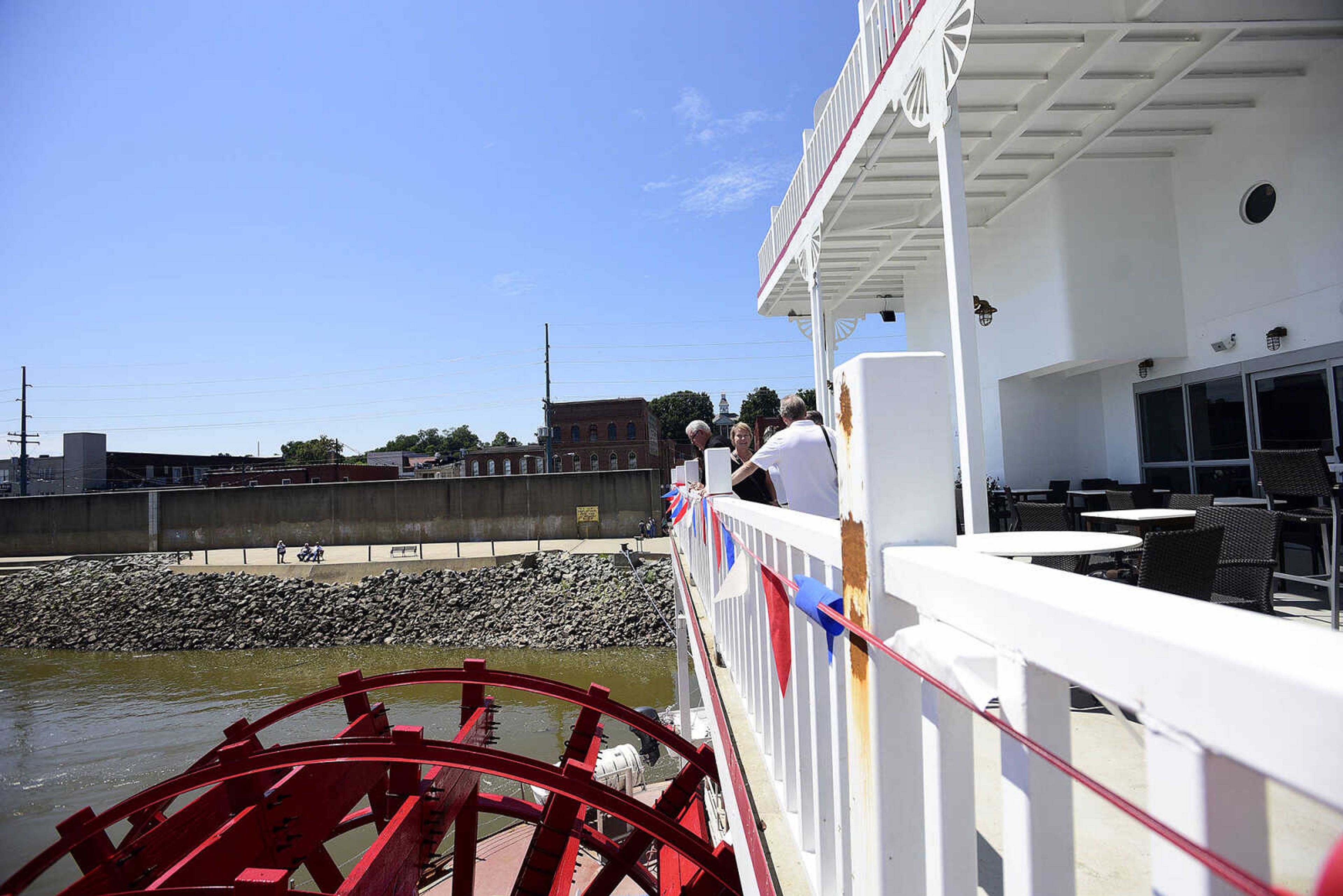 The American Duchess riverboat made a stop at Riverfront Park in downtown Cape Girardeau on Saturday, Aug. 26, 2017, during it's maiden voyage north own the Mississippi River.