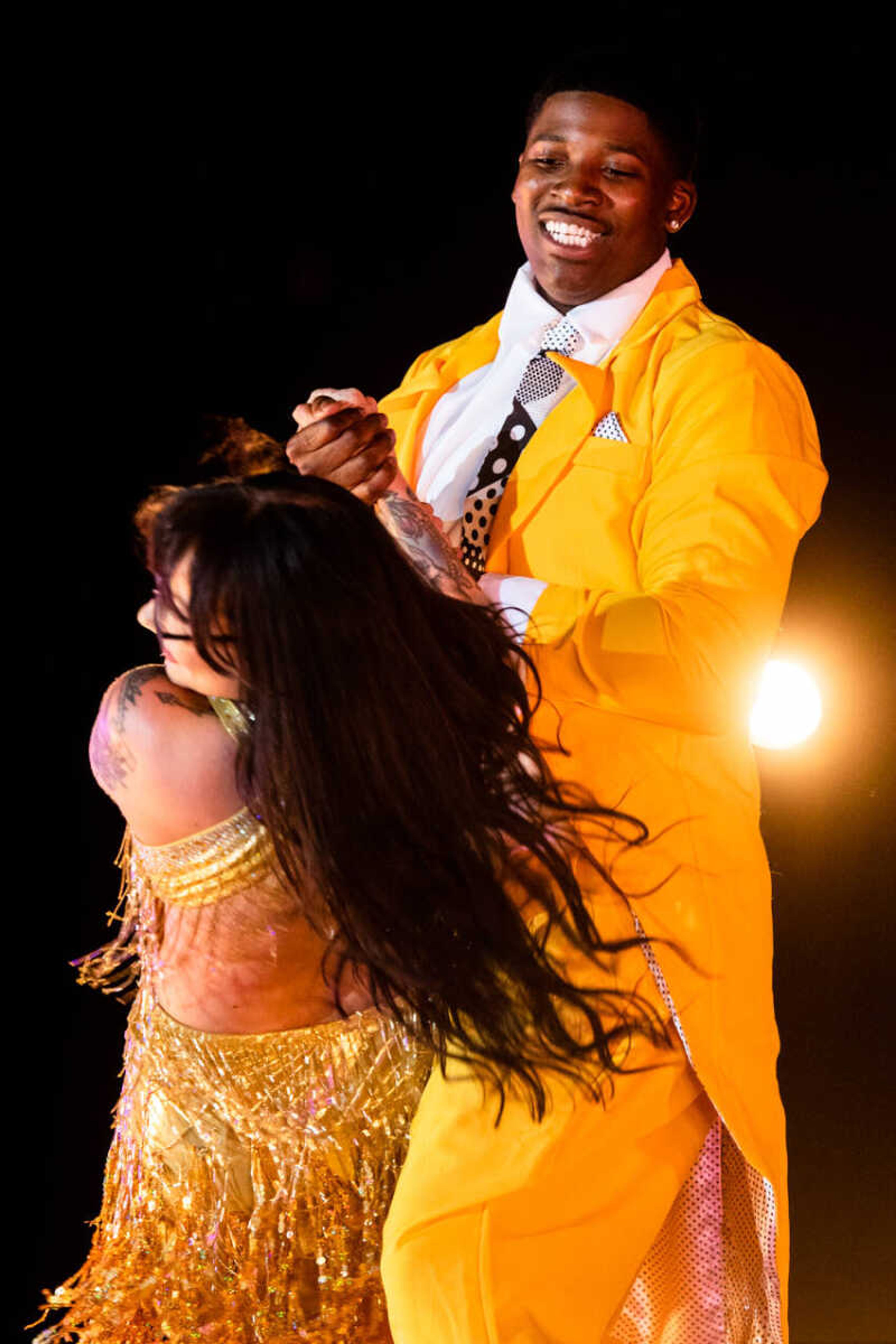 James Macklin and Kanaan Rhodes dance&nbsp;at&nbsp;the 2023 Dancing With Show Me Stars event on Saturday, July 29 at the Show Me Center.