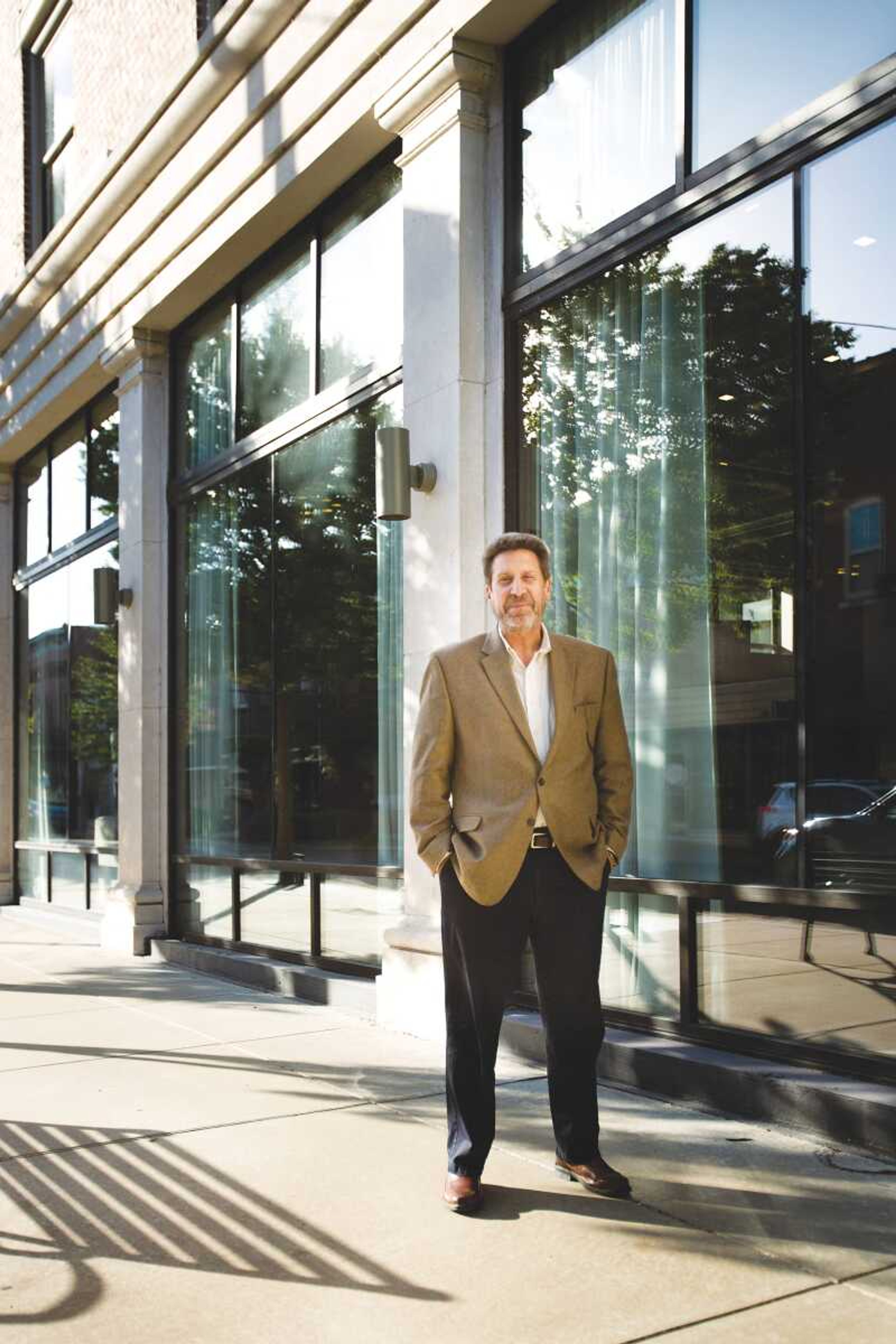 John Mehner stands in front of the Courtyard by Marriott in downtown Cape Girardeau, a project that developed with TIF assistance during his tenure as president and CEO of the Cape Girardeau Area Chamber of Commerce. 