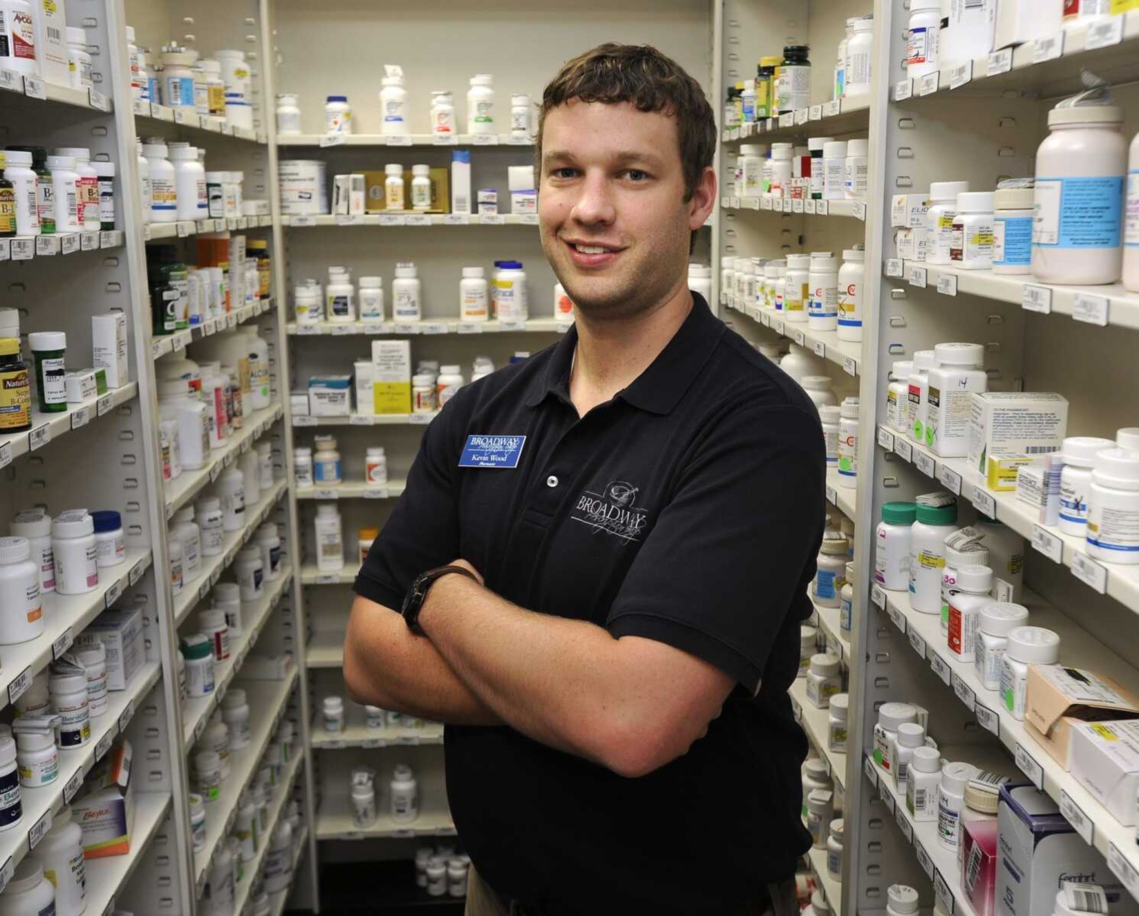 Kevin Wood is a pharmacist and co-owner at Broadway Prescription Shop in Cape Girardeau. (Fred Lynch)