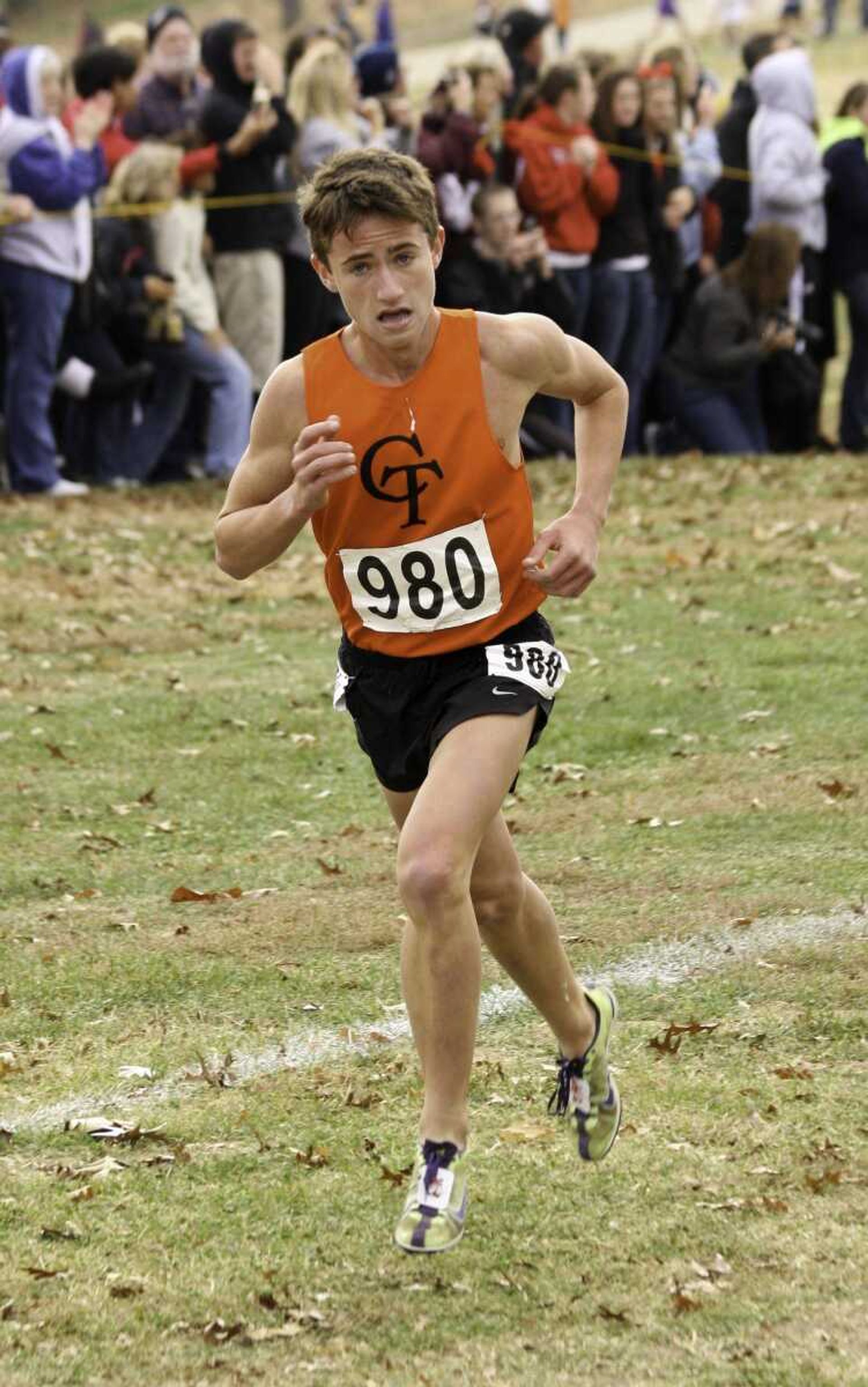 Central's Billy Leighton fights to get up a hill on his way to an 11th-place finish at the Class 4 state cross country meet Saturday in Jefferson City, Mo. (CHRIS AUCKLEY ~ Special to the Southeast Missourian)