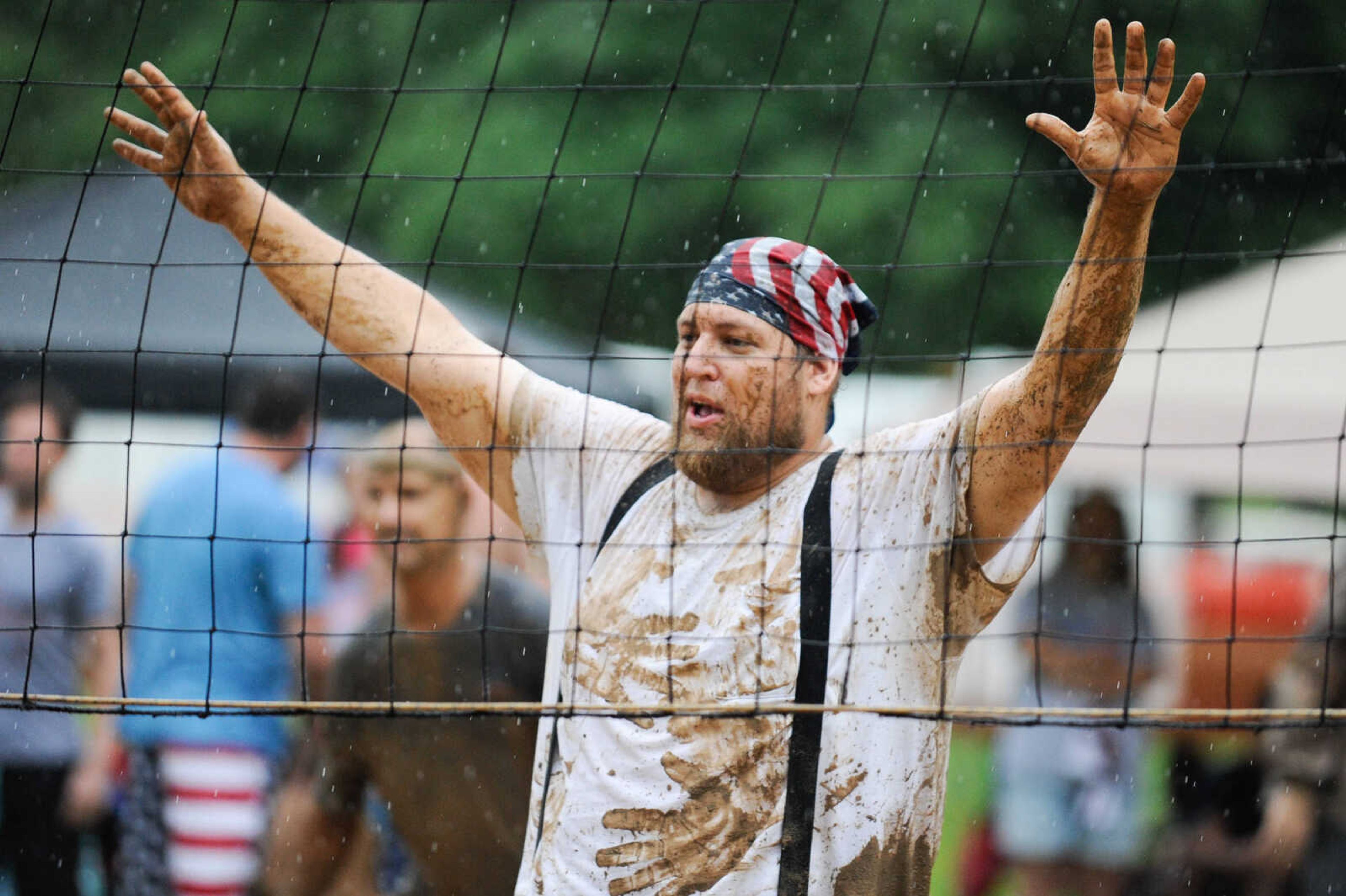 GLENN LANDBERG ~ glandberg@semissourian.com

Teams compete in the mud volleyball tournament during the Fourth of July celebration Monday, July 4, 2016 at Jackson City Park.