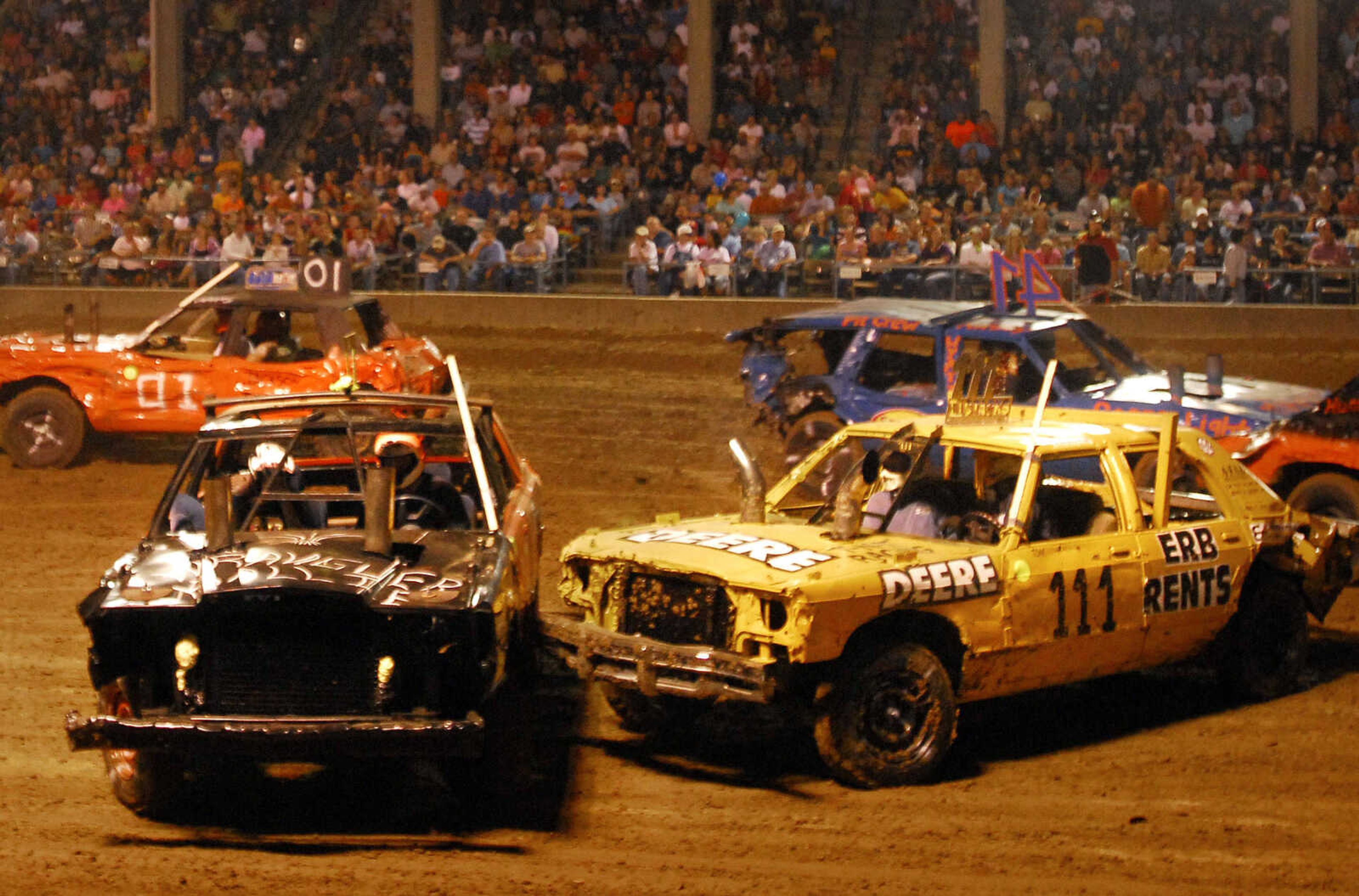 LAURA SIMON~lsimon@semissourian.com
The dual demolition derby at the 155th Annual SEMO District Fair Tuesday, September 14, 2010.