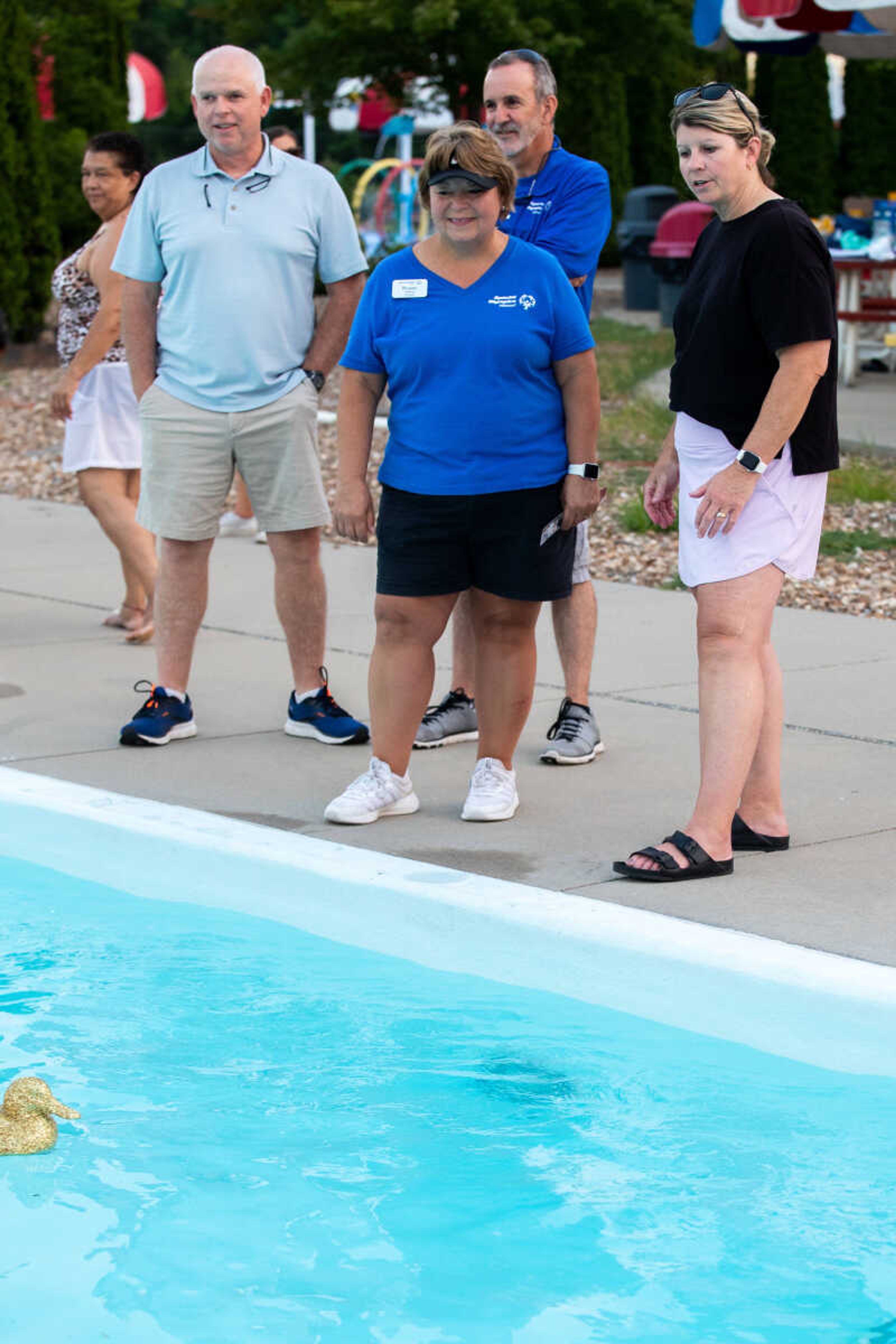 Penny Williams watches the duck race.