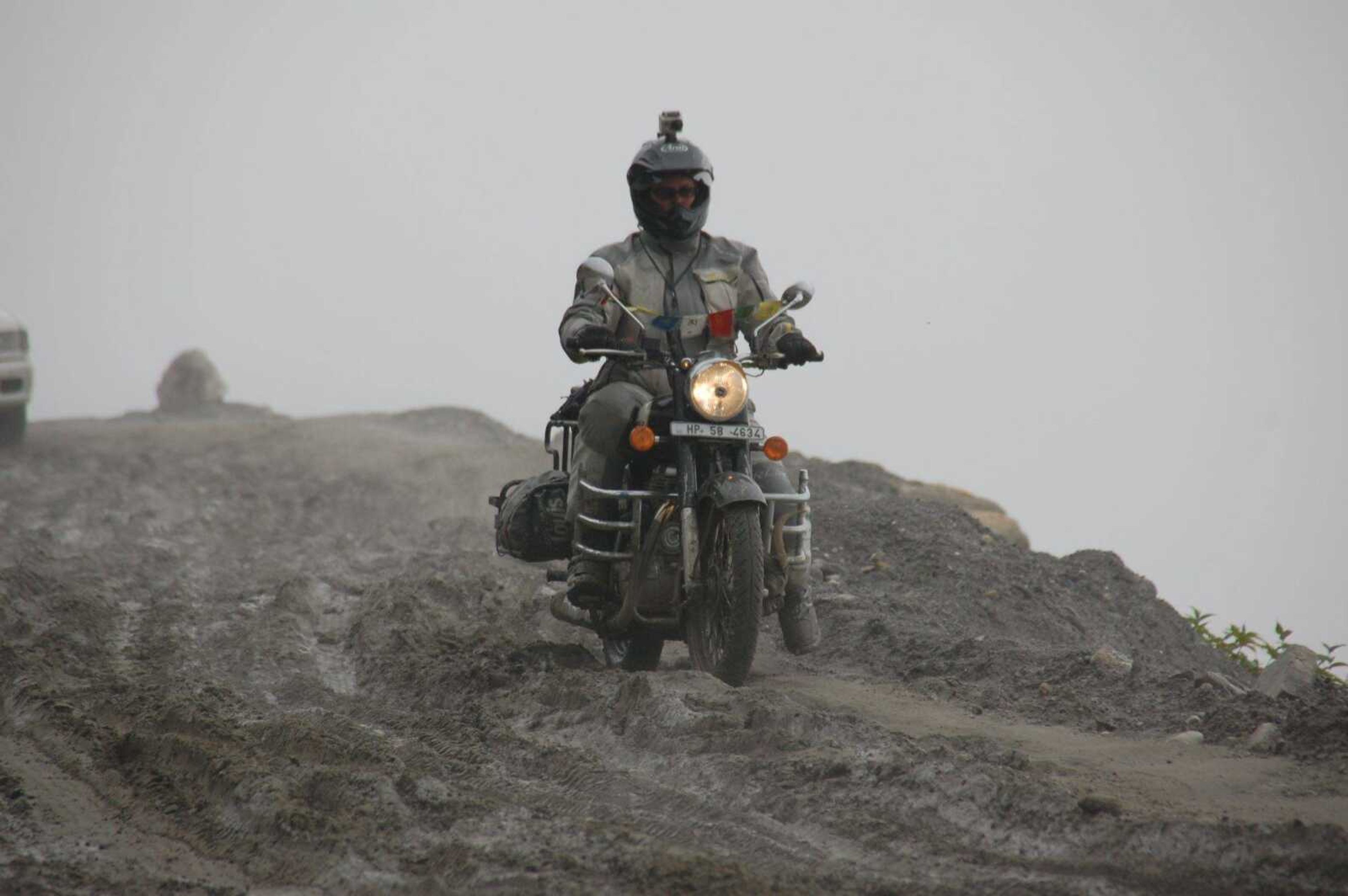 Alisa Clickenger rides her motorcycle in India, descending the mountains, headed for Manali, in September 2012. Clickenger operates Women's Motorcycle Tours, which conducts motorcycle rides that cater exclusively to women.