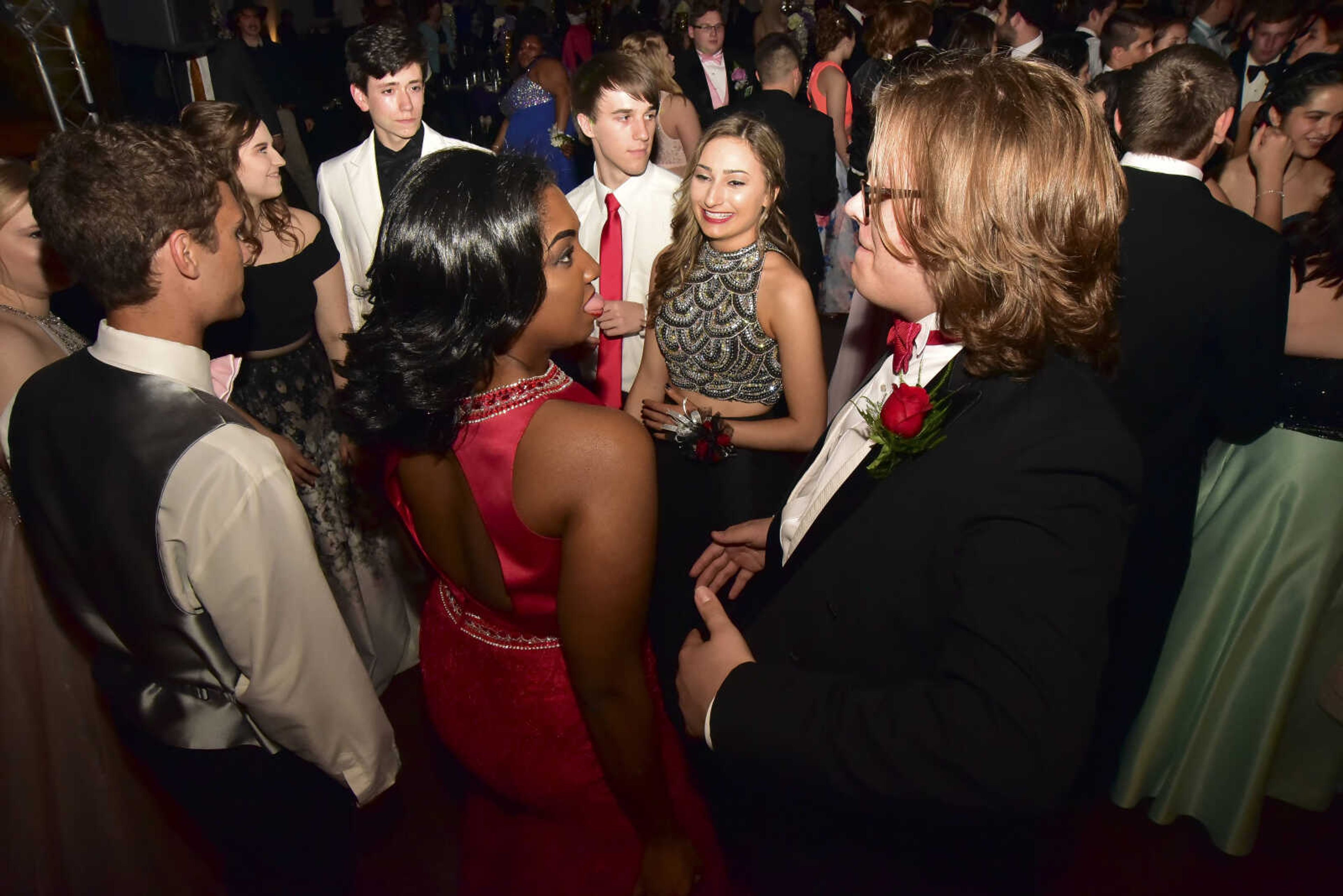 Cape Central students dance during the Cape Girardeau Central prom Saturday, April 29, 2017 at Ray's Plaza Conference Center in Cape Girardeau.