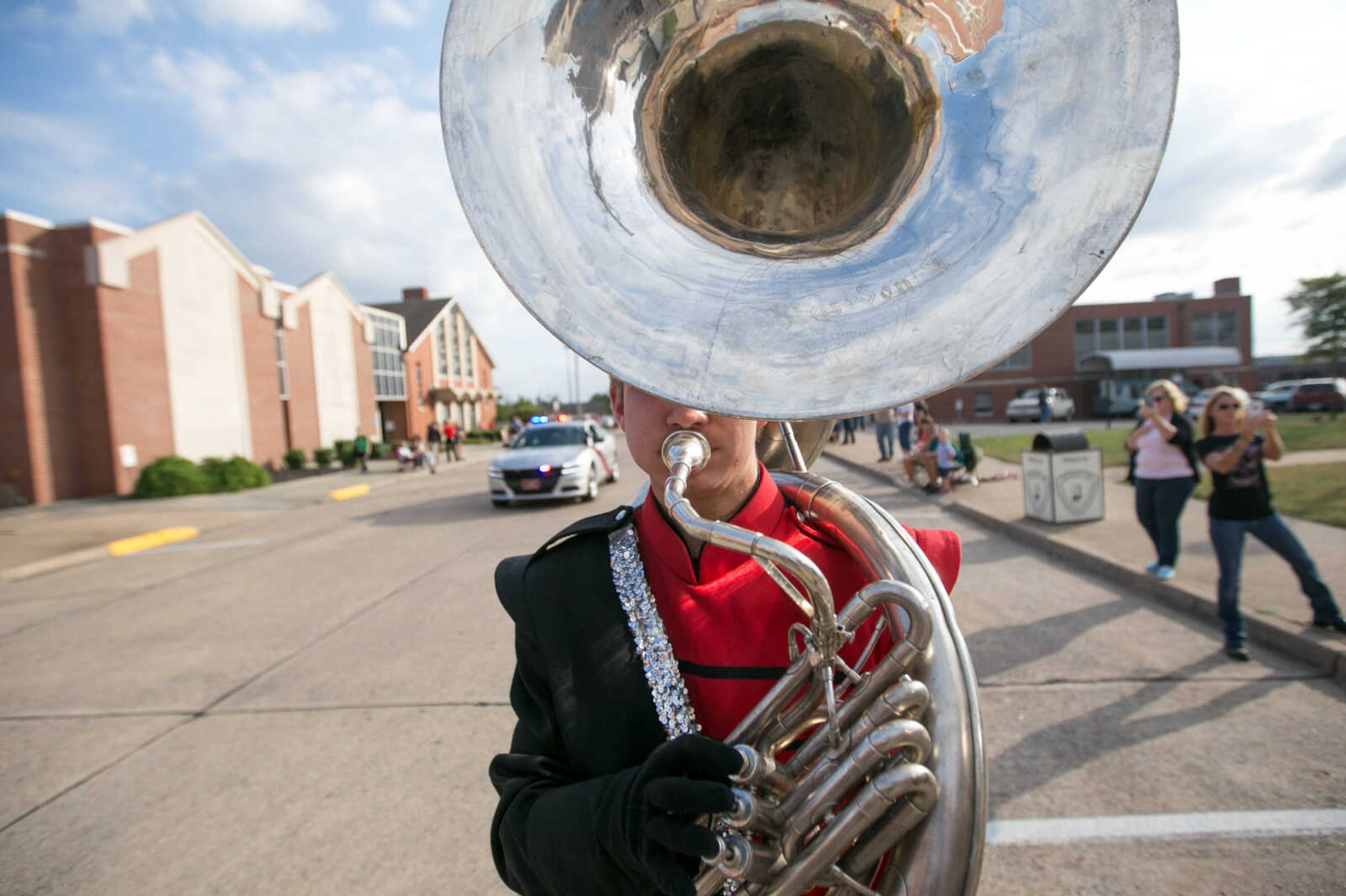 GLENN LANDBERG ~ glandberg@semissourian.com

Members of the Jackson High School Marching Chiefs move in formation down High Street in Uptown Jackson during the Jackson Band Festival parade Tuesday, Oct. 6, 2015.