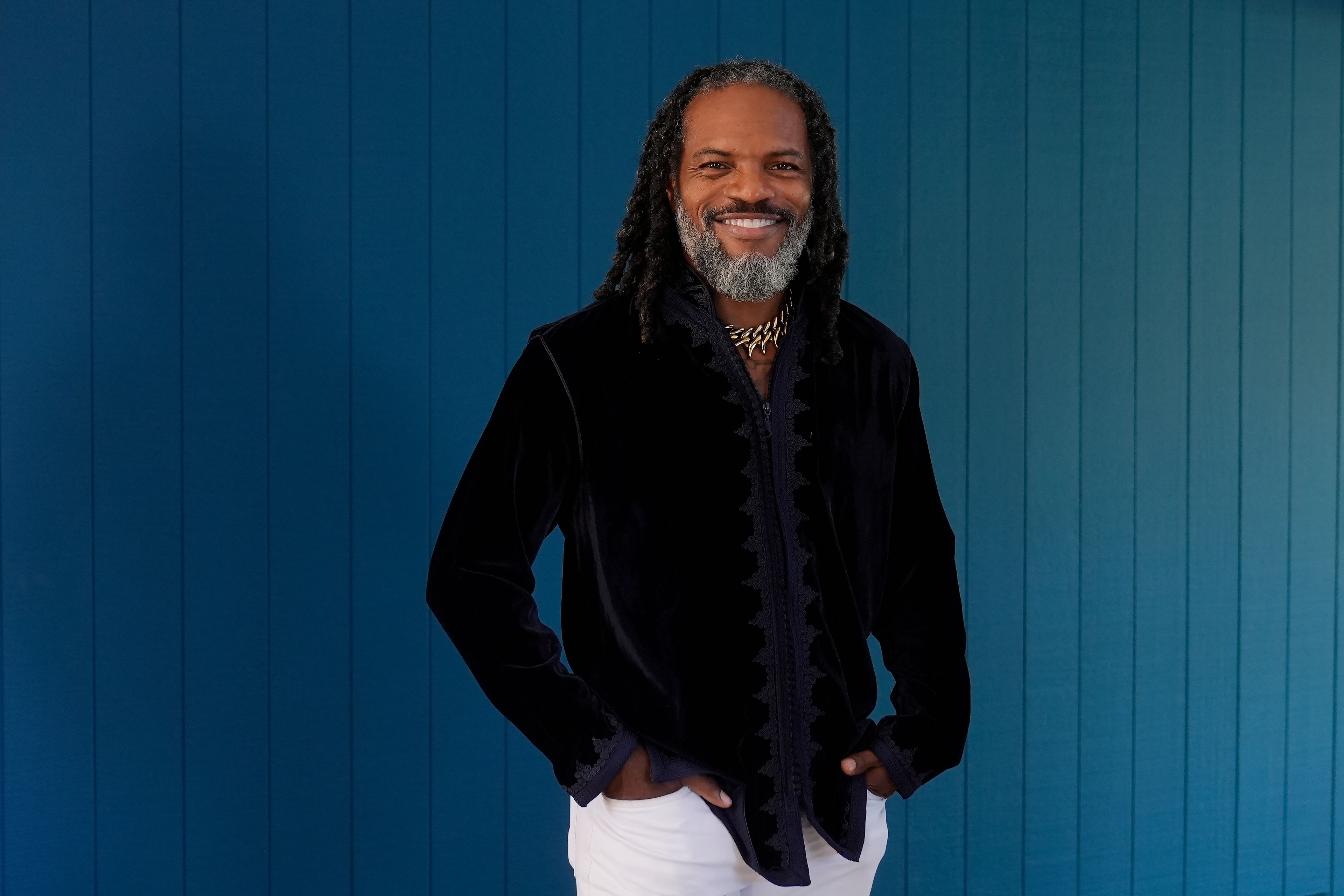 Stephen DeBerry, Founder & Managing Partner of the Bronze Venture Fund, poses for photos in Mill Valley, Calif., Thursday, Aug. 8, 2024. (AP Photo/Jeff Chiu)