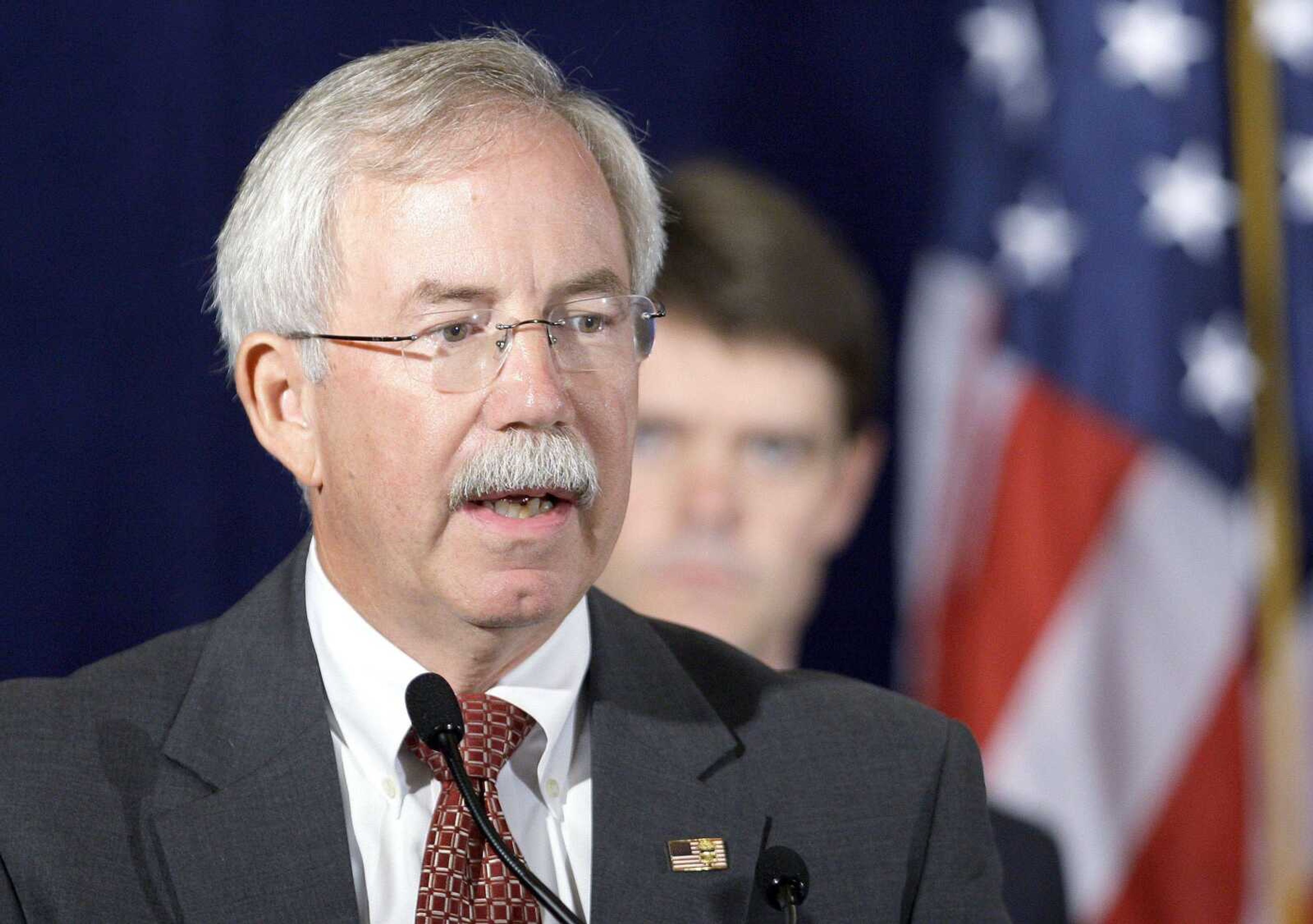 Acting ATF director Kenneth Melson speaks Aug. 13, 2009, during a news conference in San Antonio. The Justice Department&#8217;s internal watchdog Wednesday faulted the agency for misguided strategies, errors in judgment and management failures during a bungled gun-trafficking probe in Arizona that resulted in hundreds of weapons turning up at crime scenes in the U.S. and Mexico. (Associated Press file)