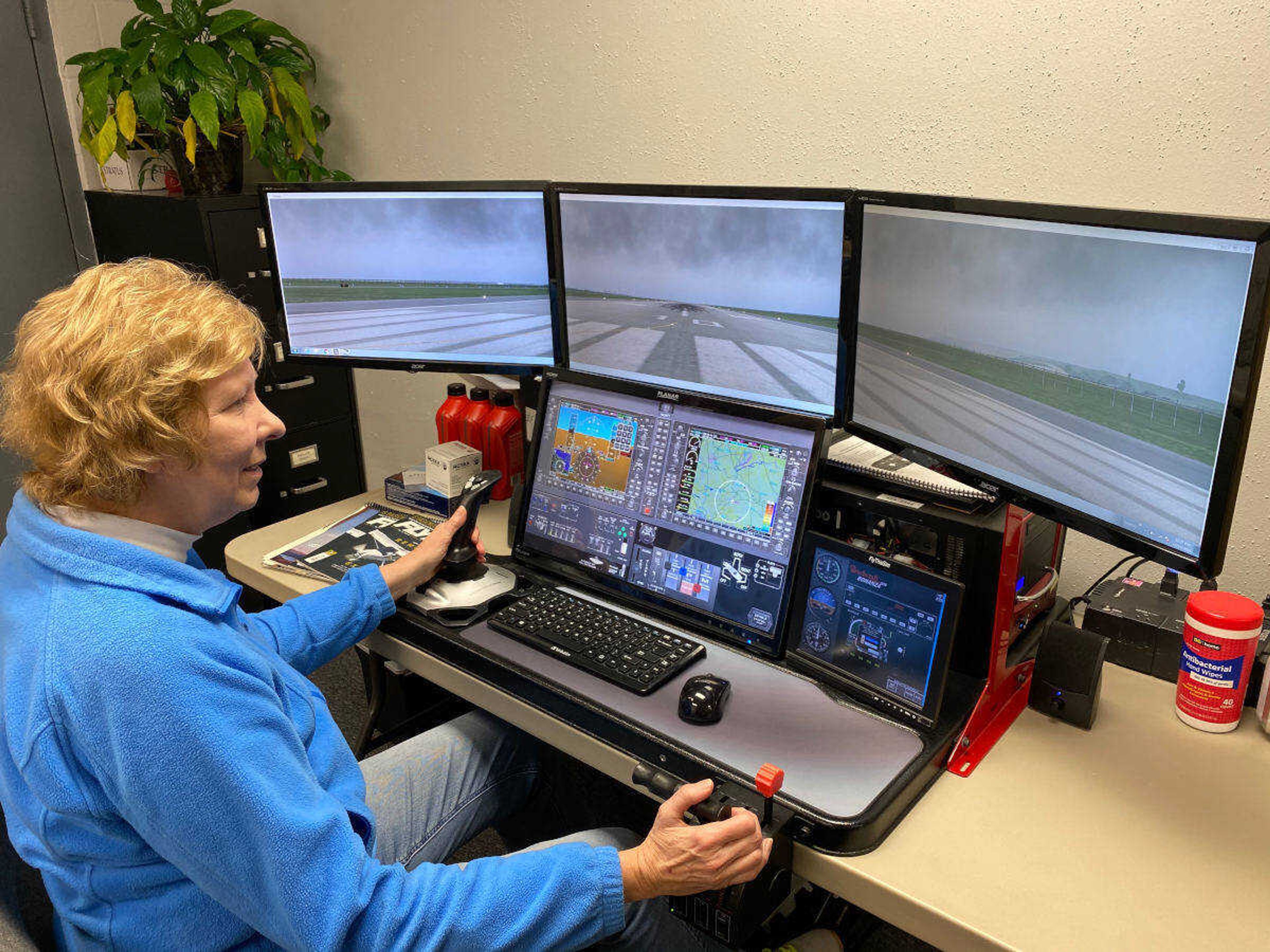 Flight instructor Bev Cleair