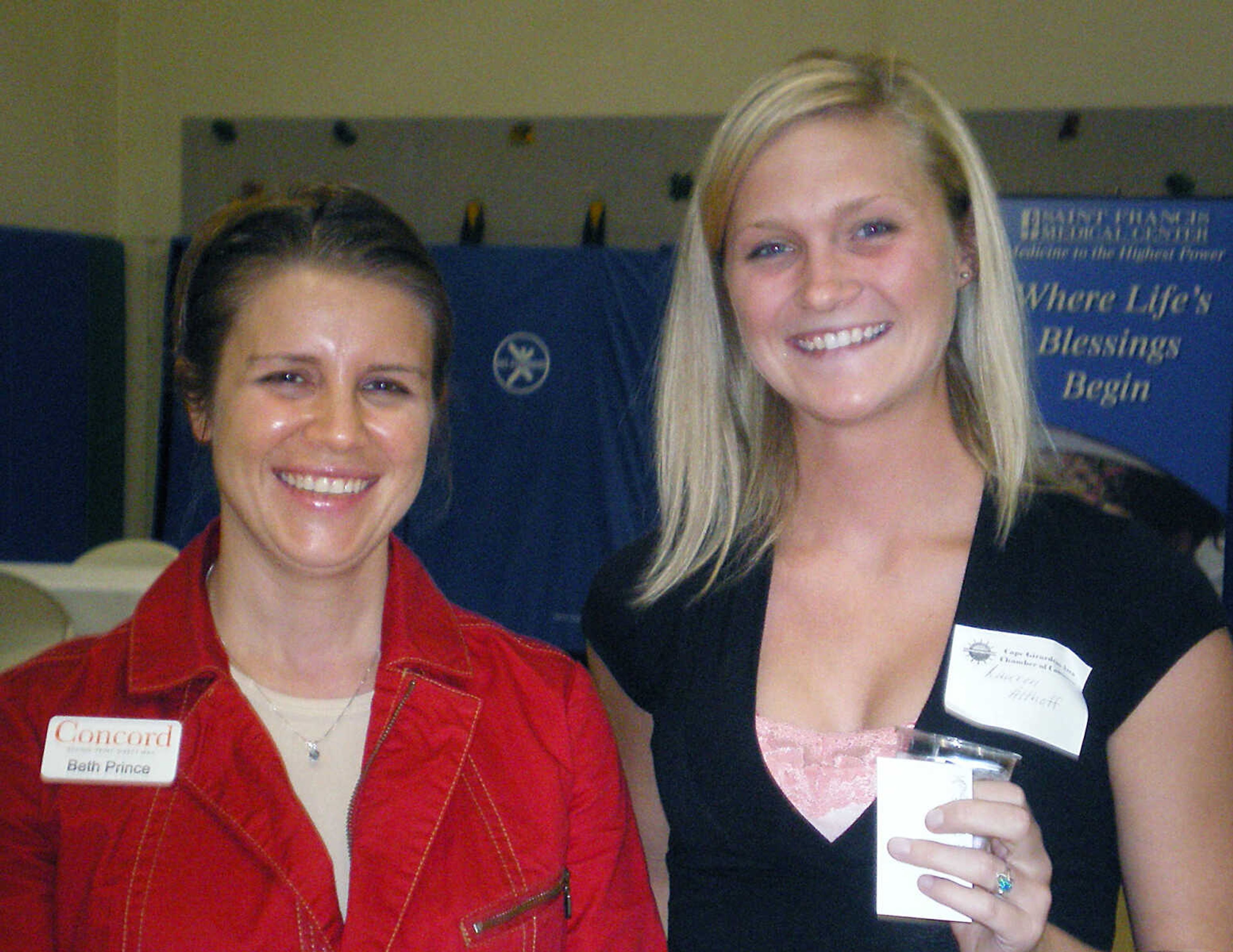 Beth Prince and Lauren Althoff at Cape Business After Hours at Fitness Plus.