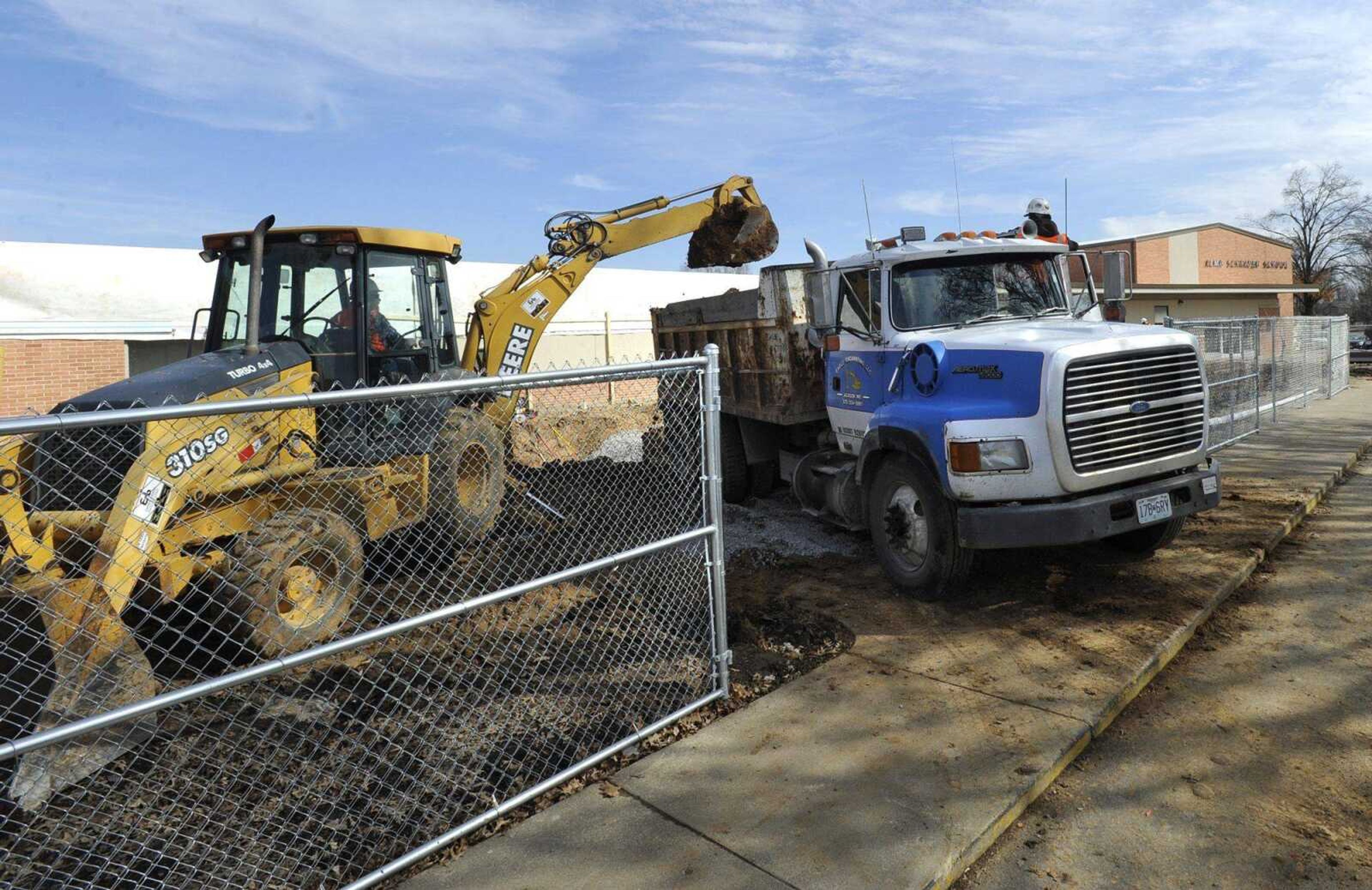 Construction of building improvements is underway Tuesday, Feb. 15, 2011 at Alma Schrader Elementary School which is part of the $40 million school bond issue that voters approved in November. (Fred Lynch)