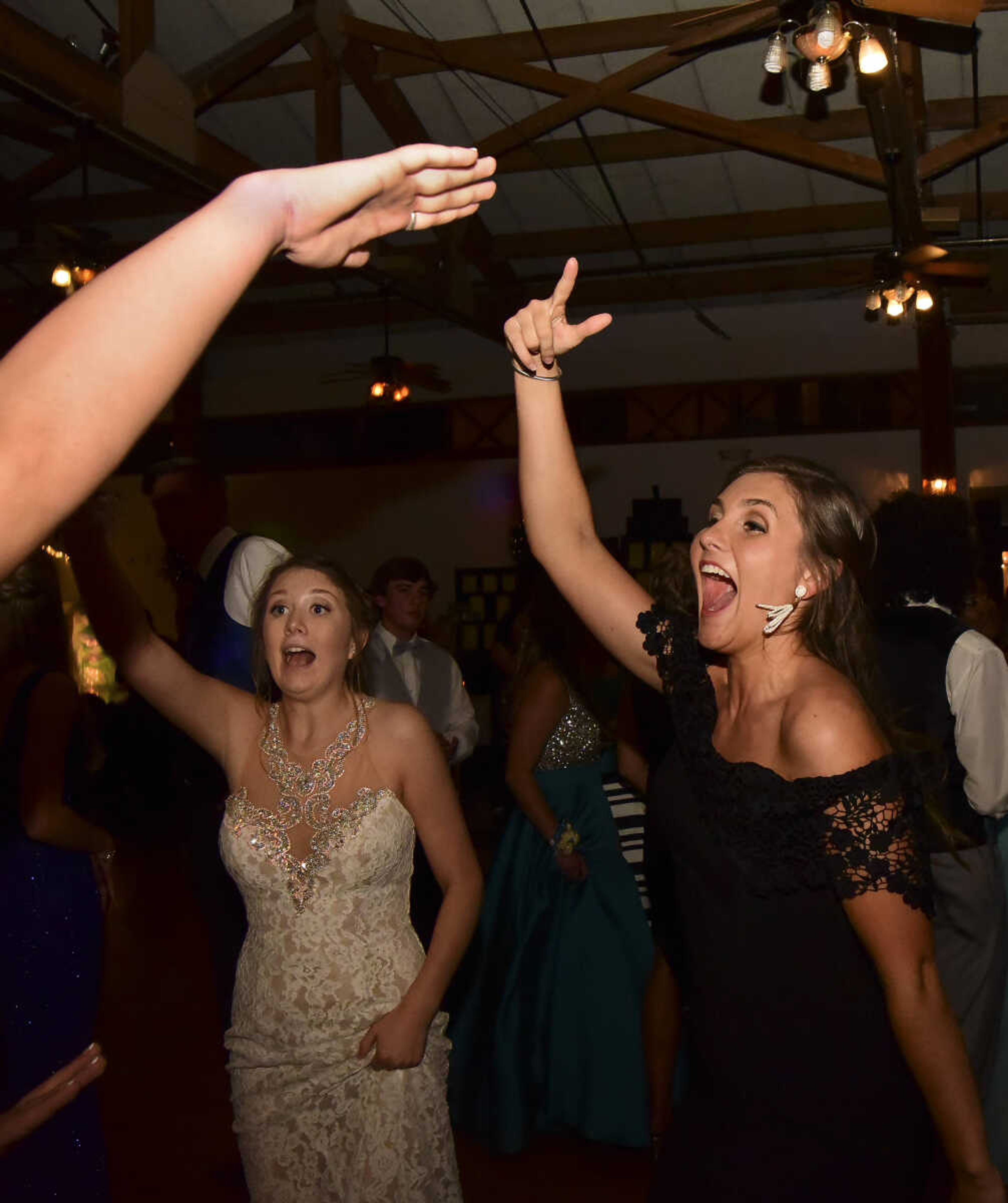 Students enjoy themselves during the Notre Dame prom Friday, May 5, 2017 at the Bavarian Halle in Jackson.