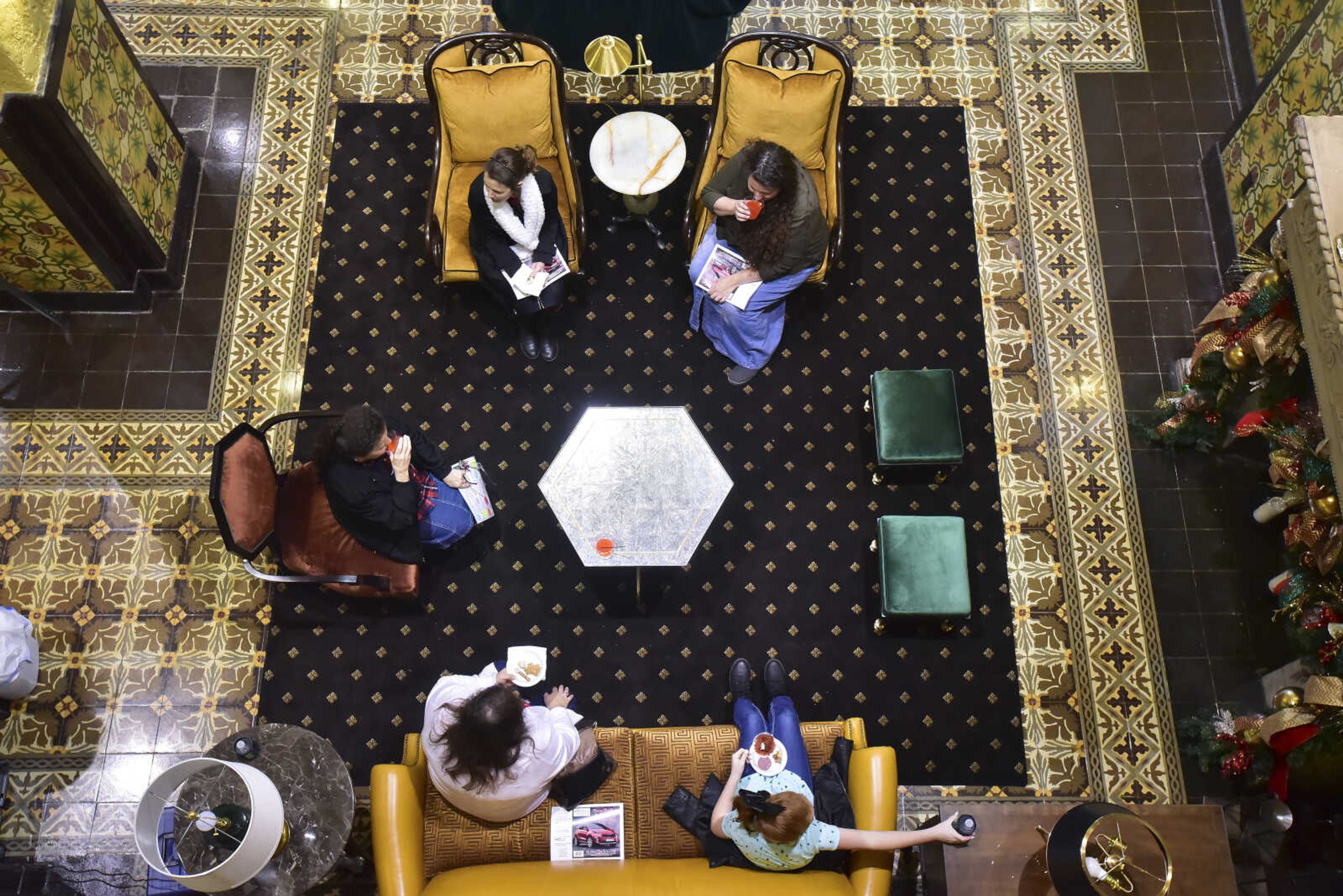 ANDREW J. WHITAKER ~ awhitaker@semissourian.com
People tour the Marquette Tower during the 29th annual LFCS Holiday Home Tour Saturday, Dec. 3, 2016 in Cape Girardeau.