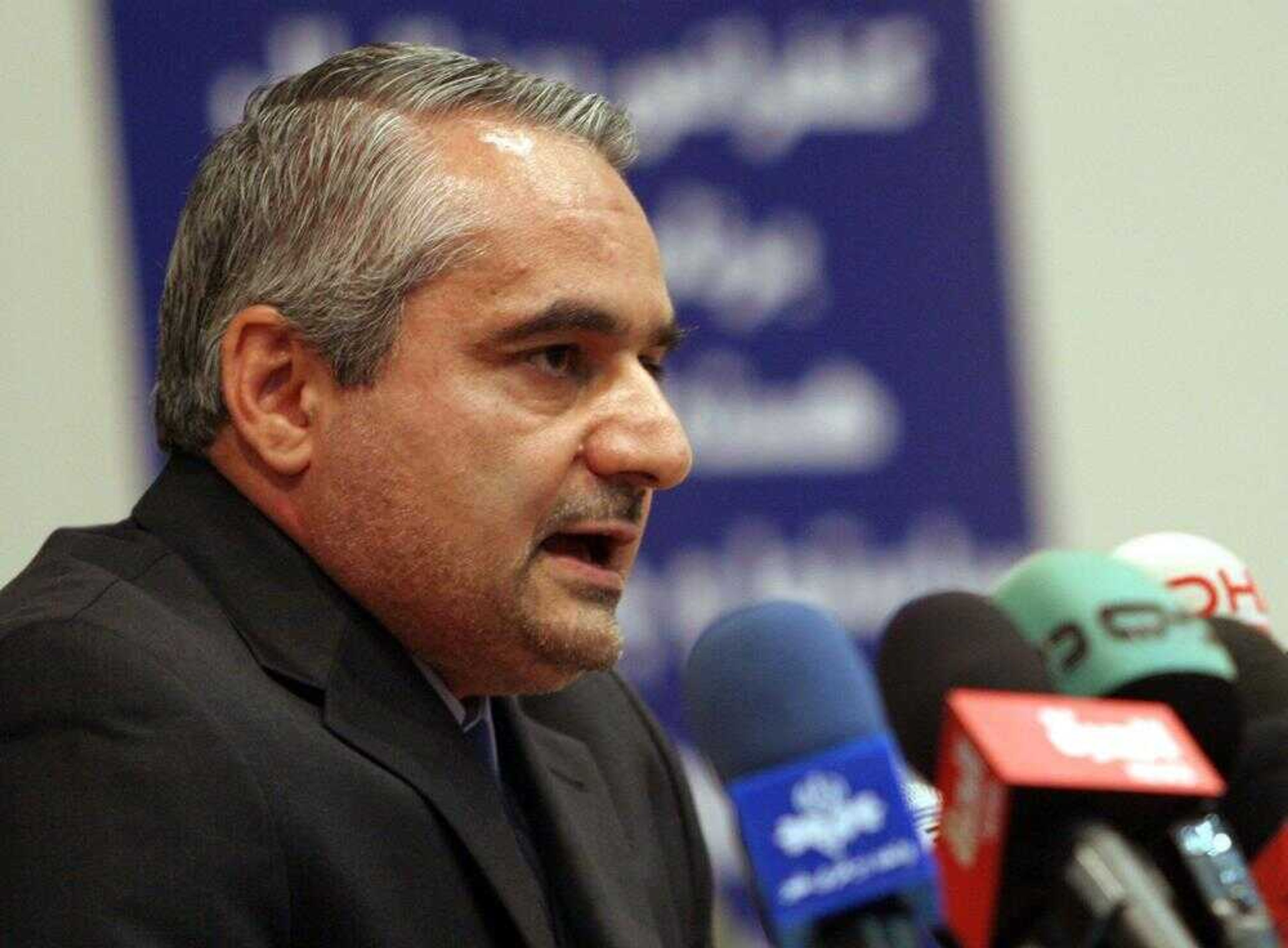 Iran's former nuclear negotiator, Hossein Mousavian speaks during a conference on the country's nuclear activities in Tehran, Iran, in this Tuesday, April 25, 2006, file photo. The Iranian state news agency reported Wednesday that the country's former nuclear negotiator, Hossein Mousavian, has been arrested on an unspecified security charge.   (AP Photo/Vahid Salemi)