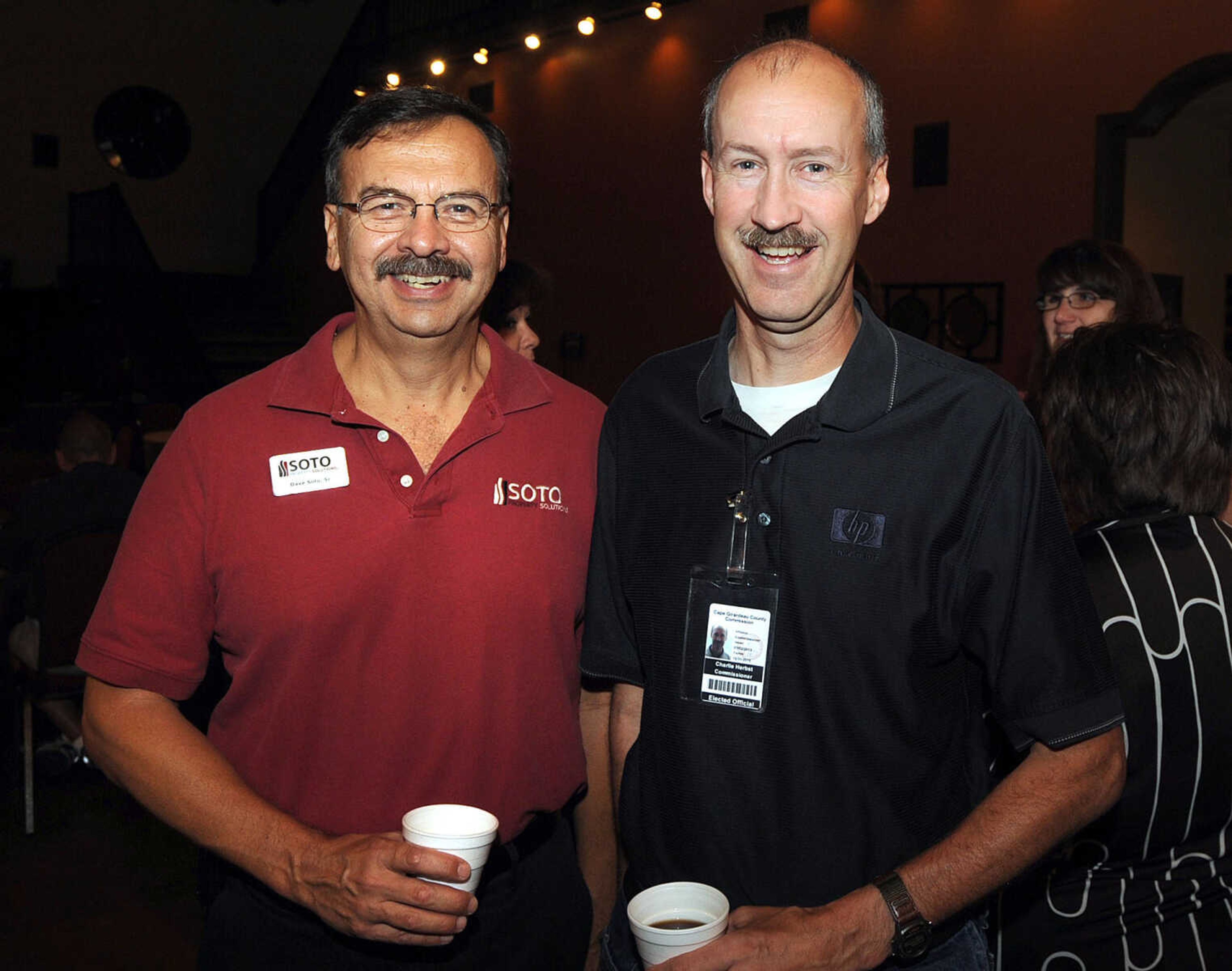 Dave Soto, Sr. with Soto Property Solutions, left, and Cape Girardeau County Commissioner Charlie Herbst.