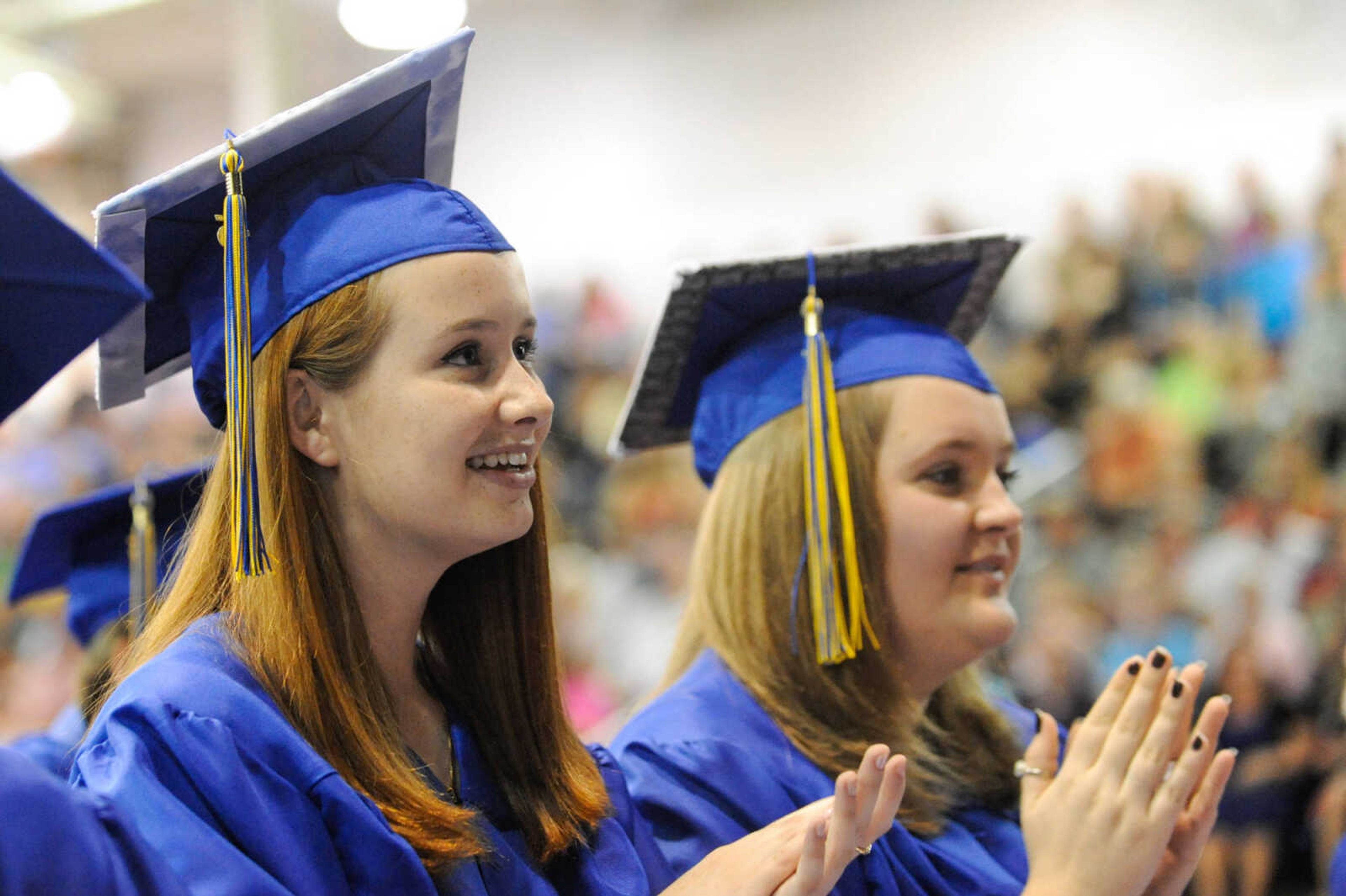 GLENN LANDBERG ~ glandberg@semissourian.com

Seniors watch the commencement ceremony Sunday, May 17, 2015 at Scott City High School.