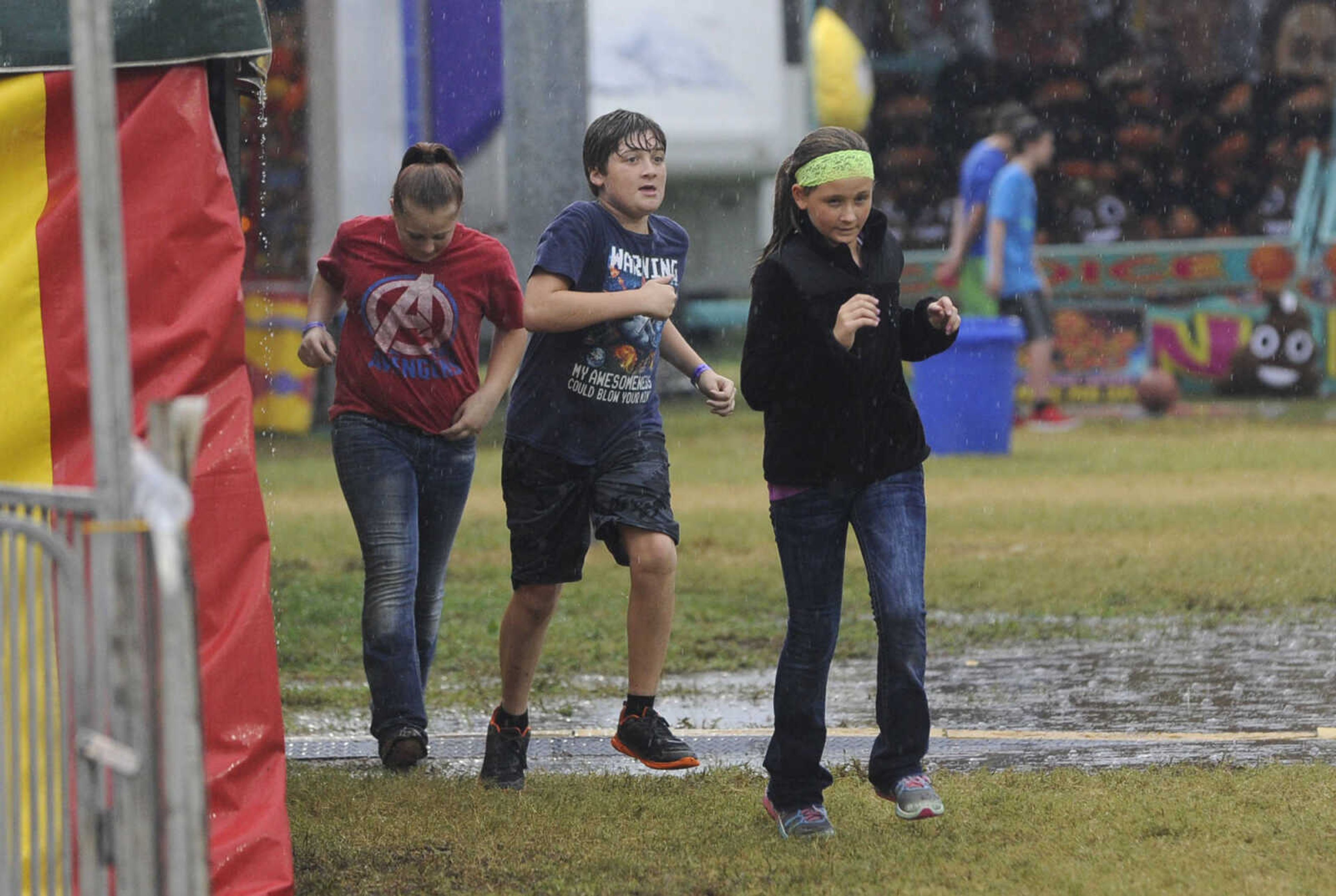 A rainy Thursday, Sept. 15, 2016 at the SEMO District Fair in Cape Girardeau.