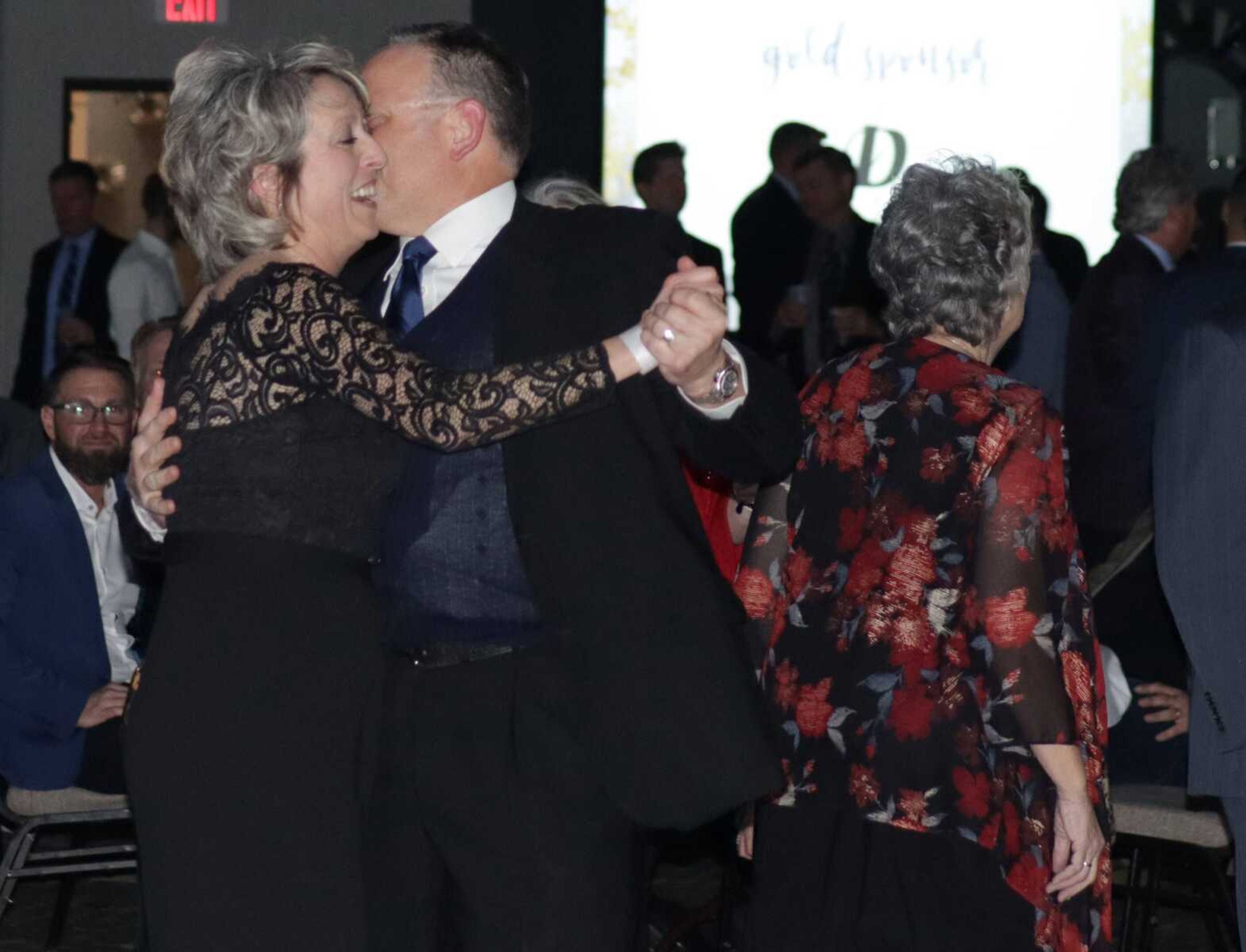 Event attendees dance Jan. 29, 2022, during the Notre Dame Winter Extravaganza.