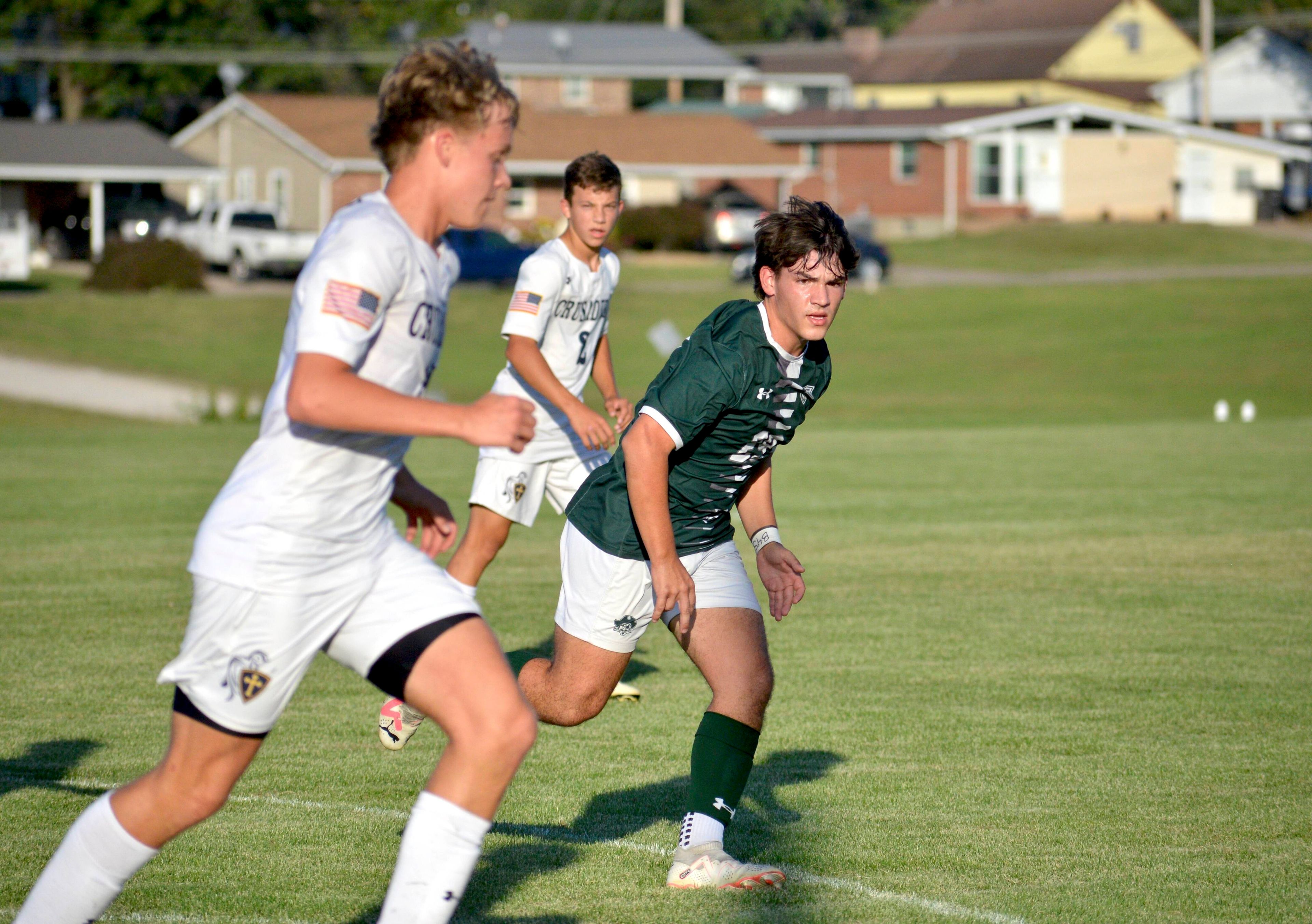 Treyton Barnett, seen during a recent game, scored four goals to lead Perryville to a 4-0 win over DeSoto on Thursday, Oct. 17, in Perryville. 