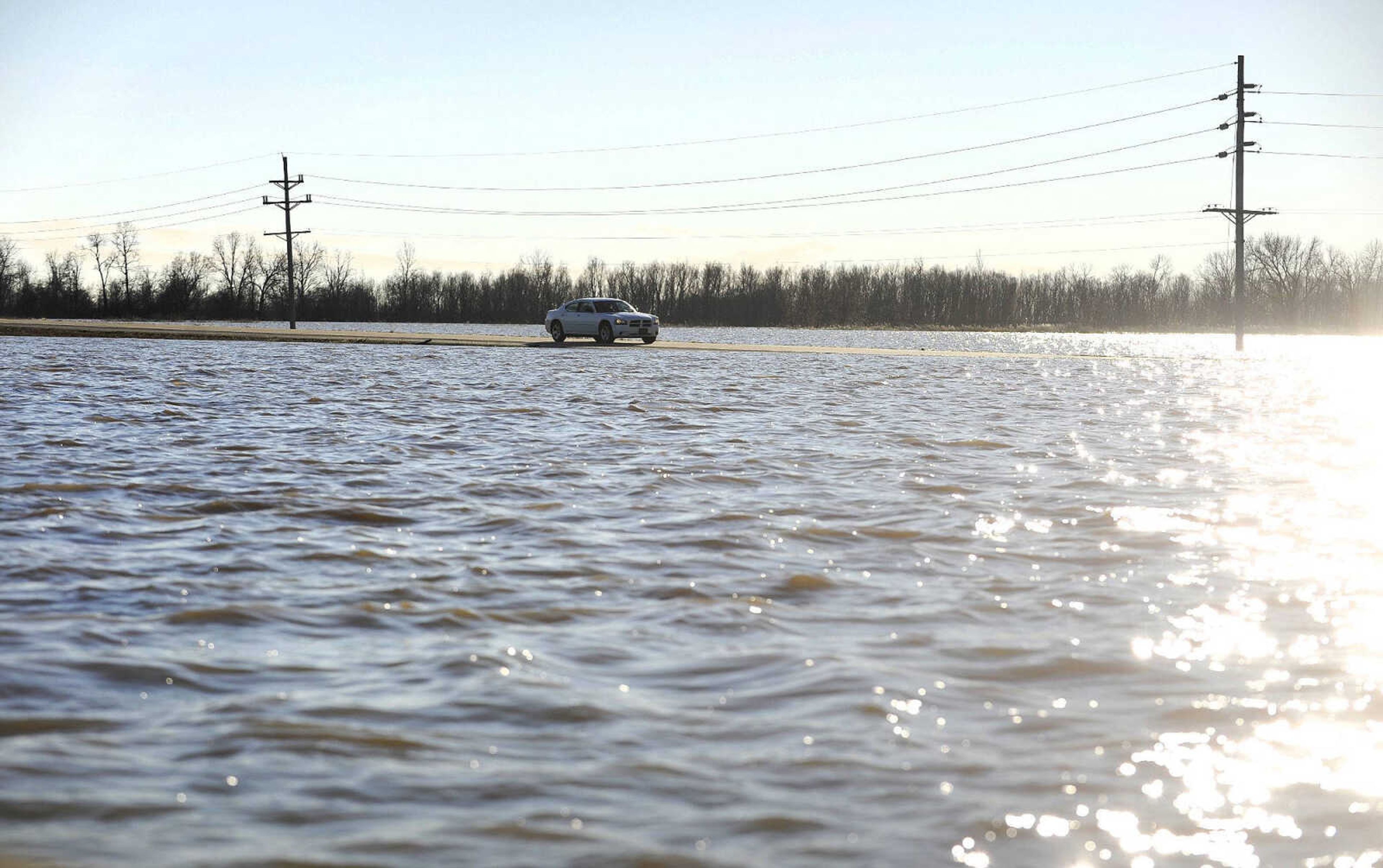 Floodwater spreads across Dutchtown and the surrounding area as seen Jan. 1. (Laura Simon)