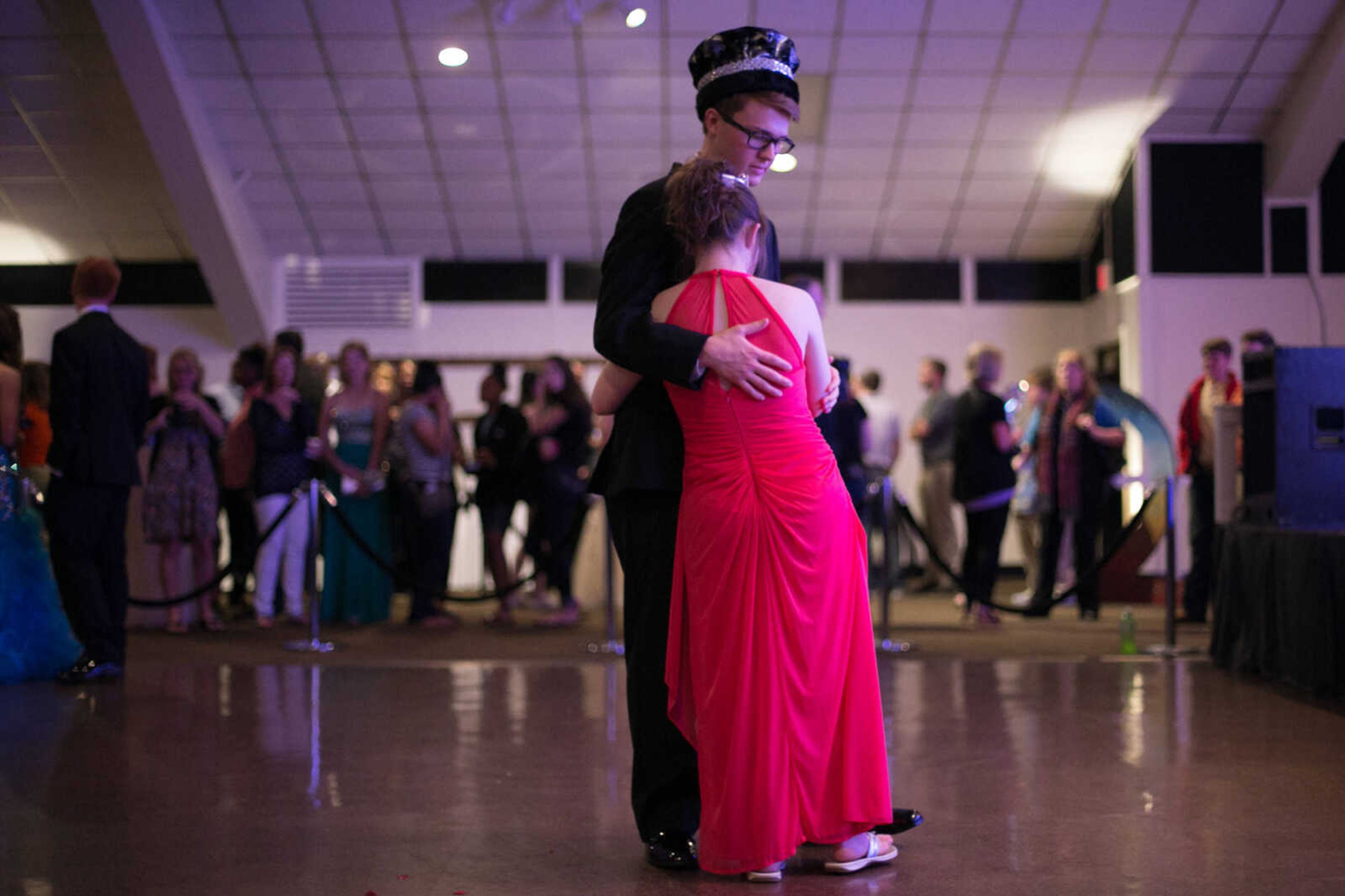 GLENN LANDBERG ~ glandberg@semissourian.com

Carley House and Ryan May have their first dance after being crowned prom king and queen at the Cape Central High School prom Saturday April 25, 2015.